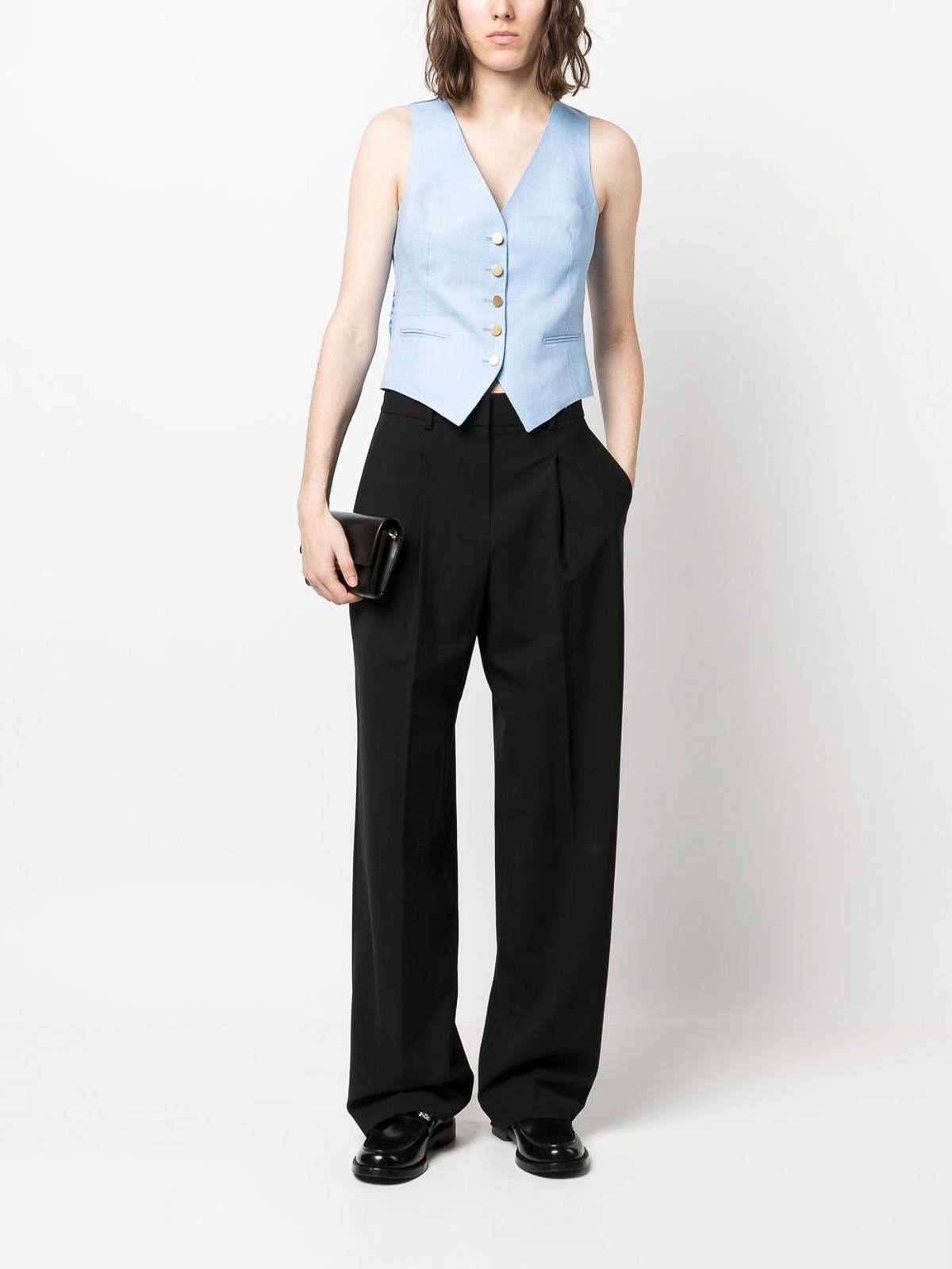 アウターその他 TAGLIATORE Woman Waistcoat Blue GISELLEM50006 B1107 TAGLIATORE: Jacket woman - Blue | Tagliatore waistcoat