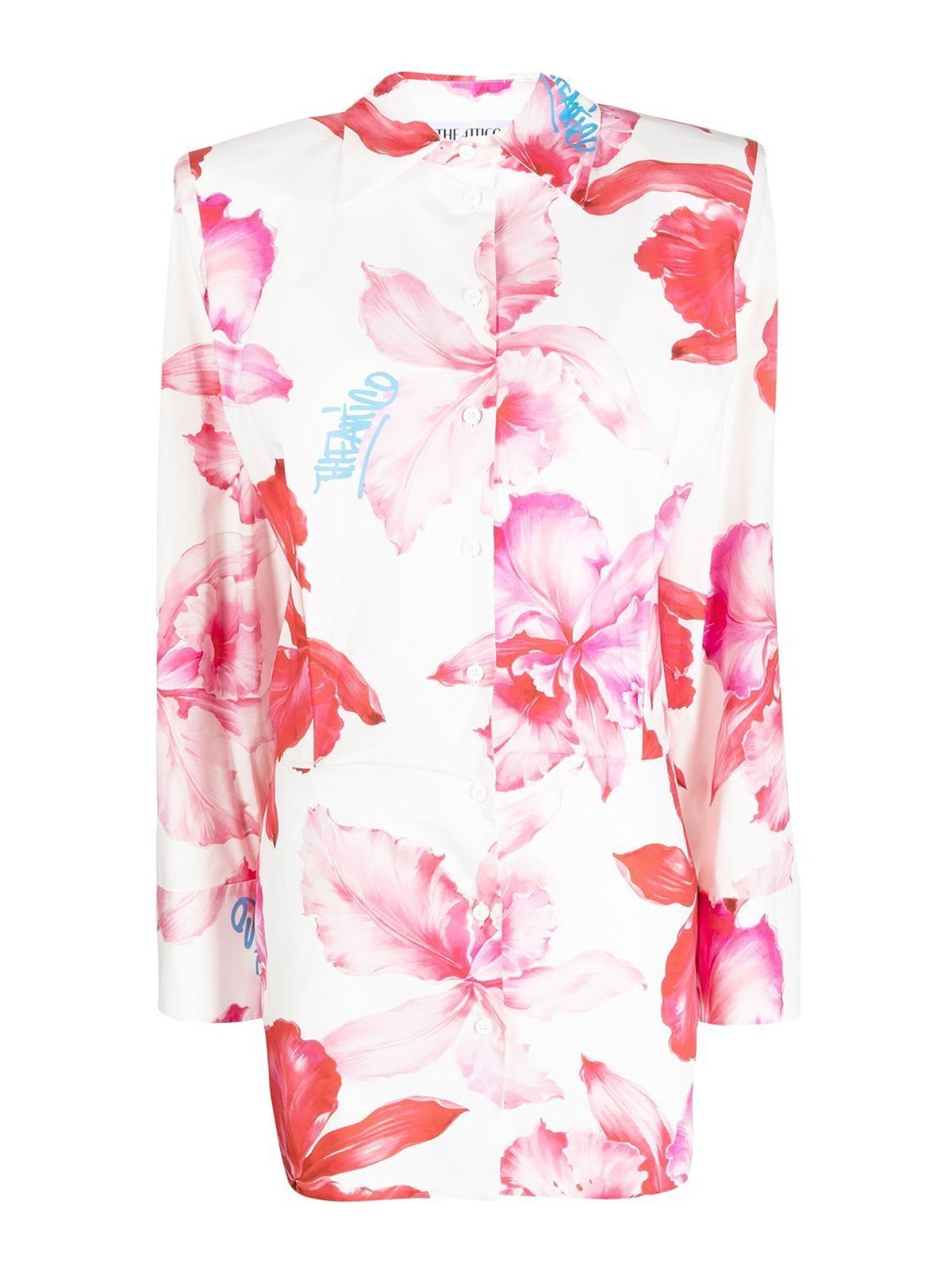 Attico Margot Floral-print Minidress In Multicolour