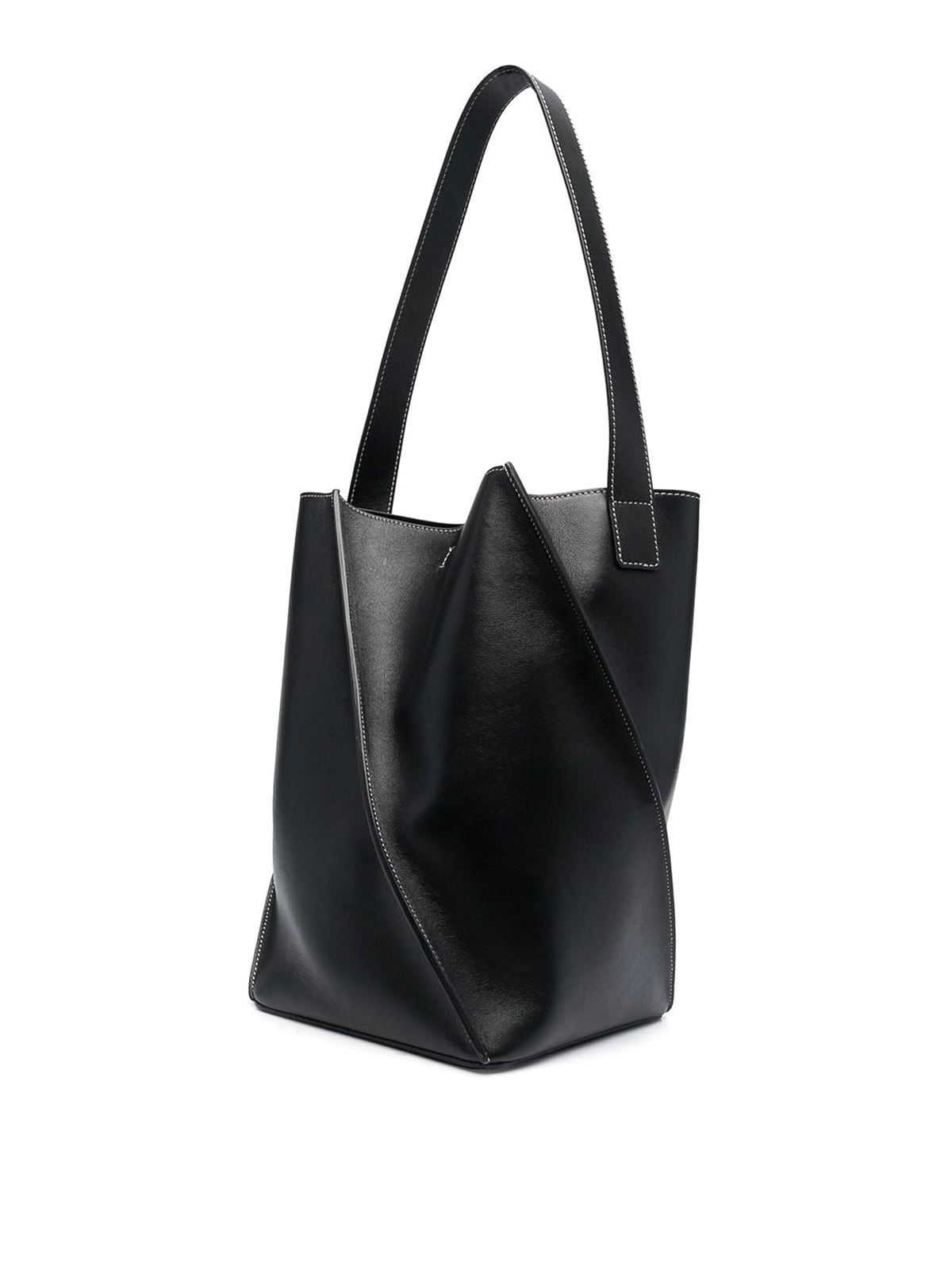 ★YUZEFI★ Baton Tote Bag Black YUZCO2HBBT00 YUZCO2HBBT00SS2 SLANT CROSSBODY TOTE - BLACK – Yuzefi