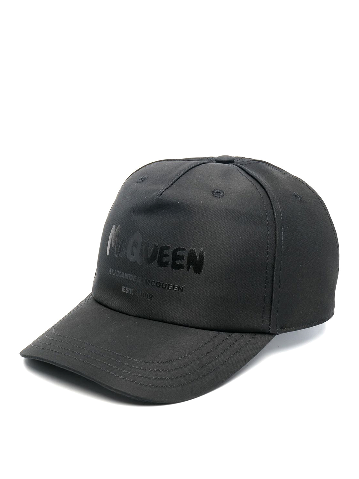 Shop Alexander Mcqueen Logo-print Baseball Cap In Negro