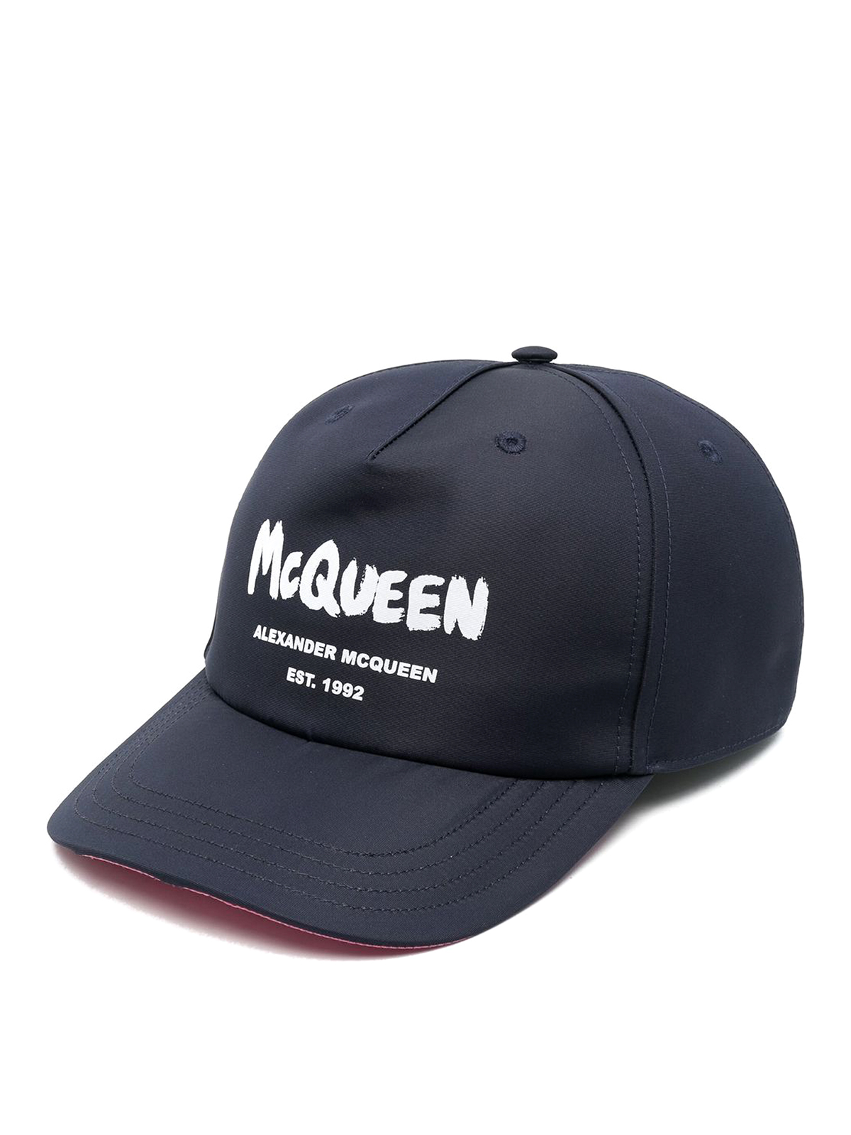Shop Alexander Mcqueen Logo-print Baseball Cap In Blue