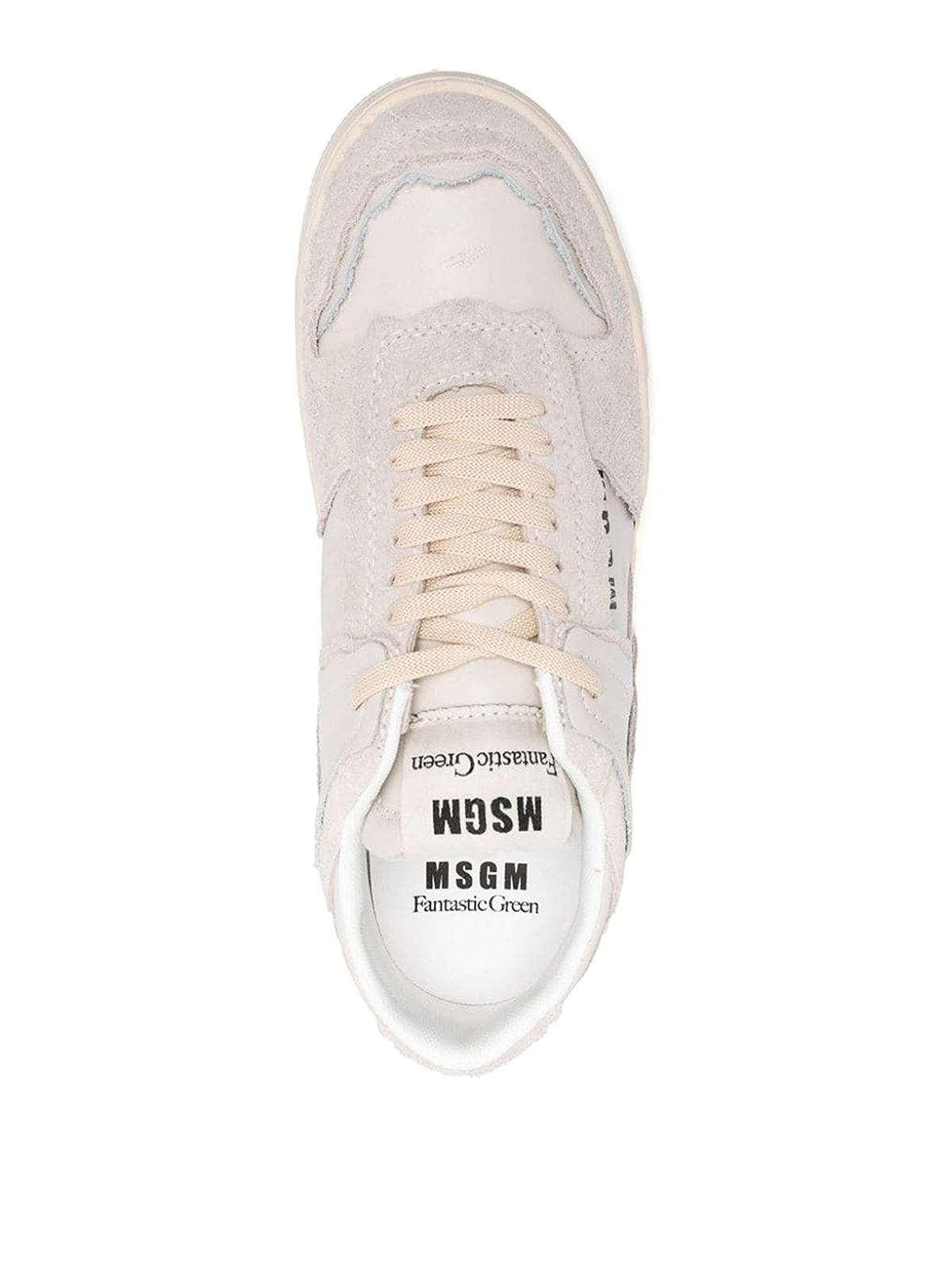 Shop Msgm Logo-print Sneakers In White