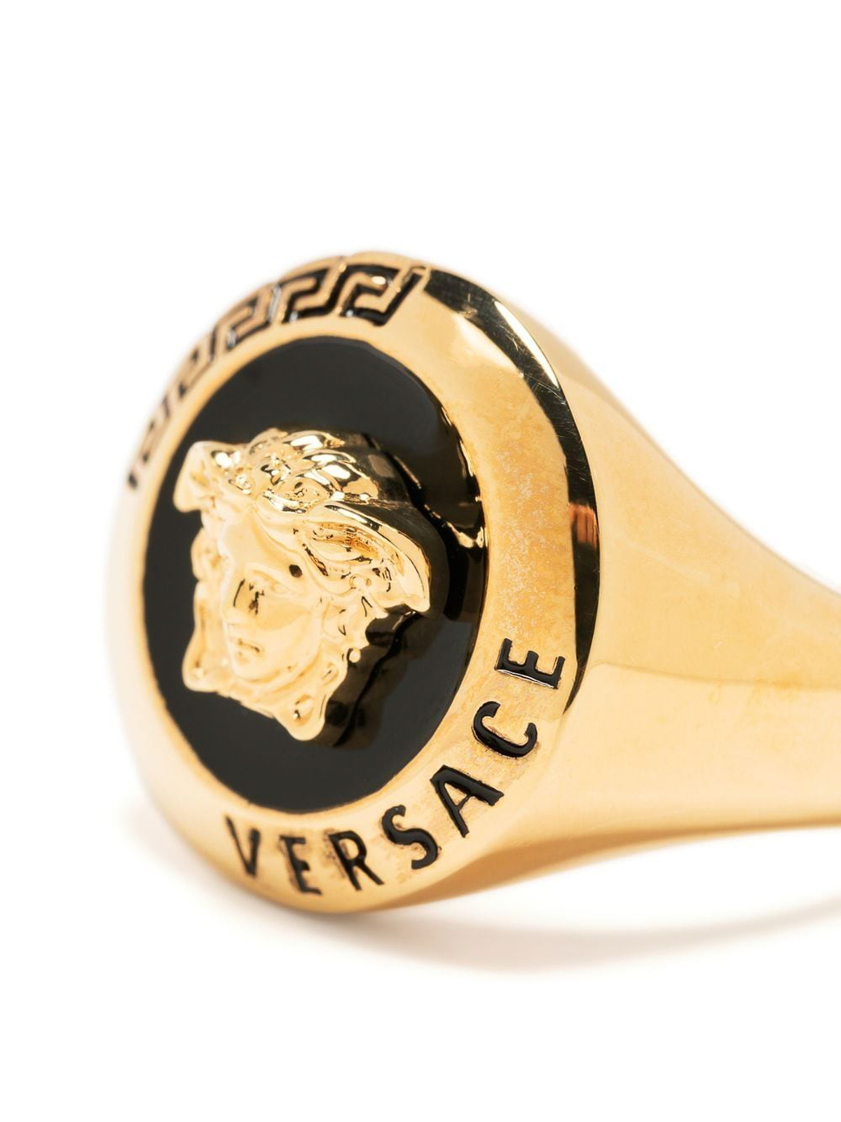 14K Yellow Gold Diamond Mens Versace Style Ring 1.88ct Medusa 204037