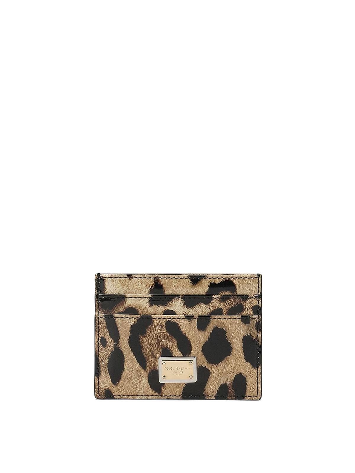 Shop Dolce & Gabbana Leopard-print Card Holder In Animal Print