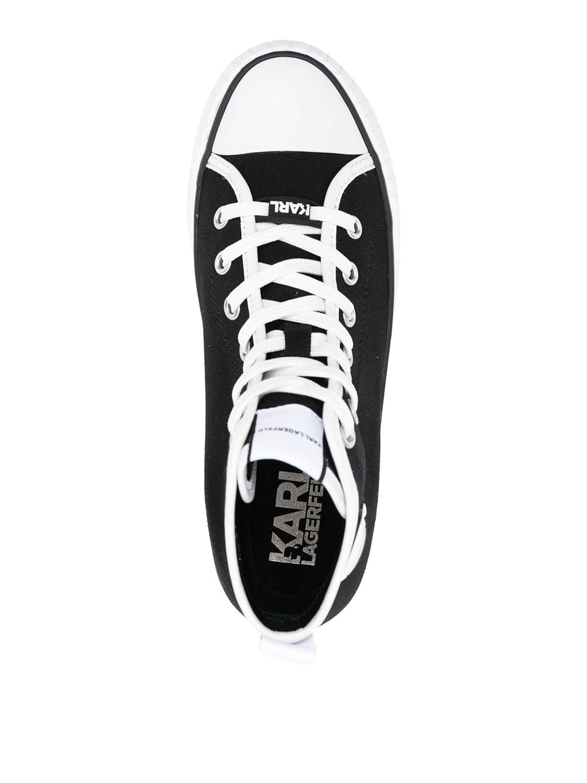 Shop Karl Lagerfeld Black Kampus Max Karl Ikonic Sneakers