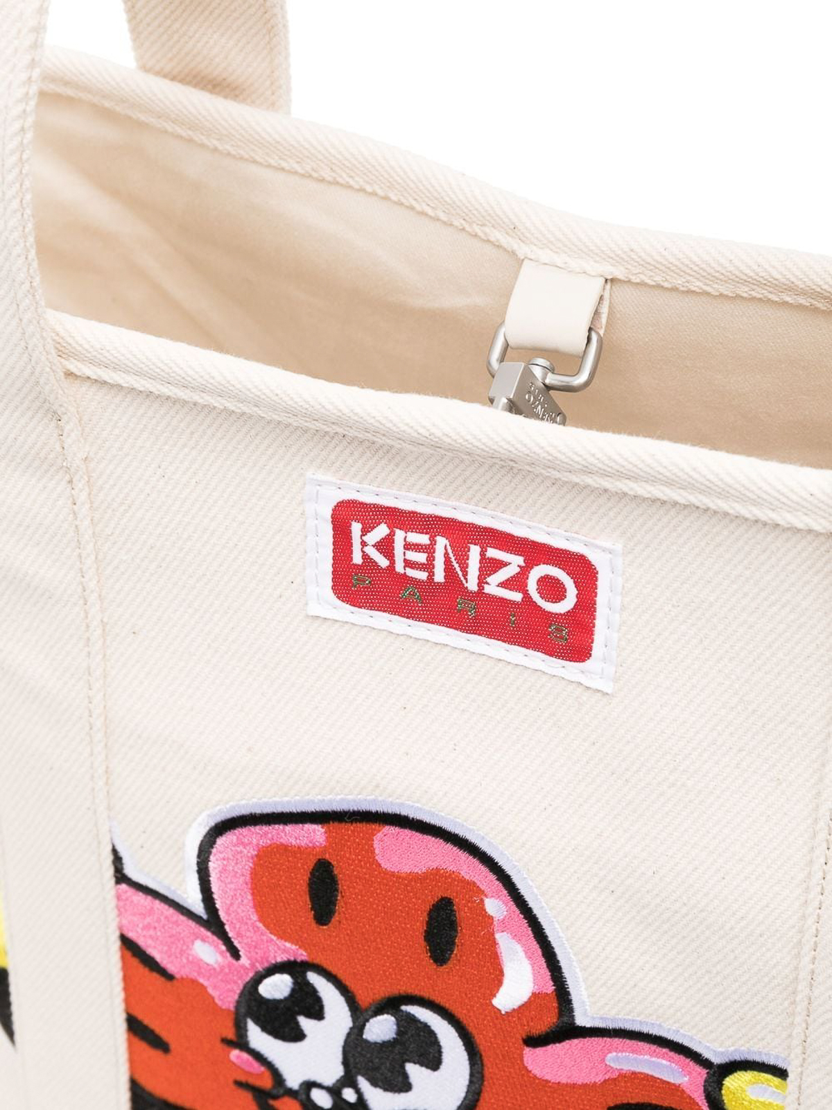 Shop Kenzo Boke Blocks Natural Tote Bag In White