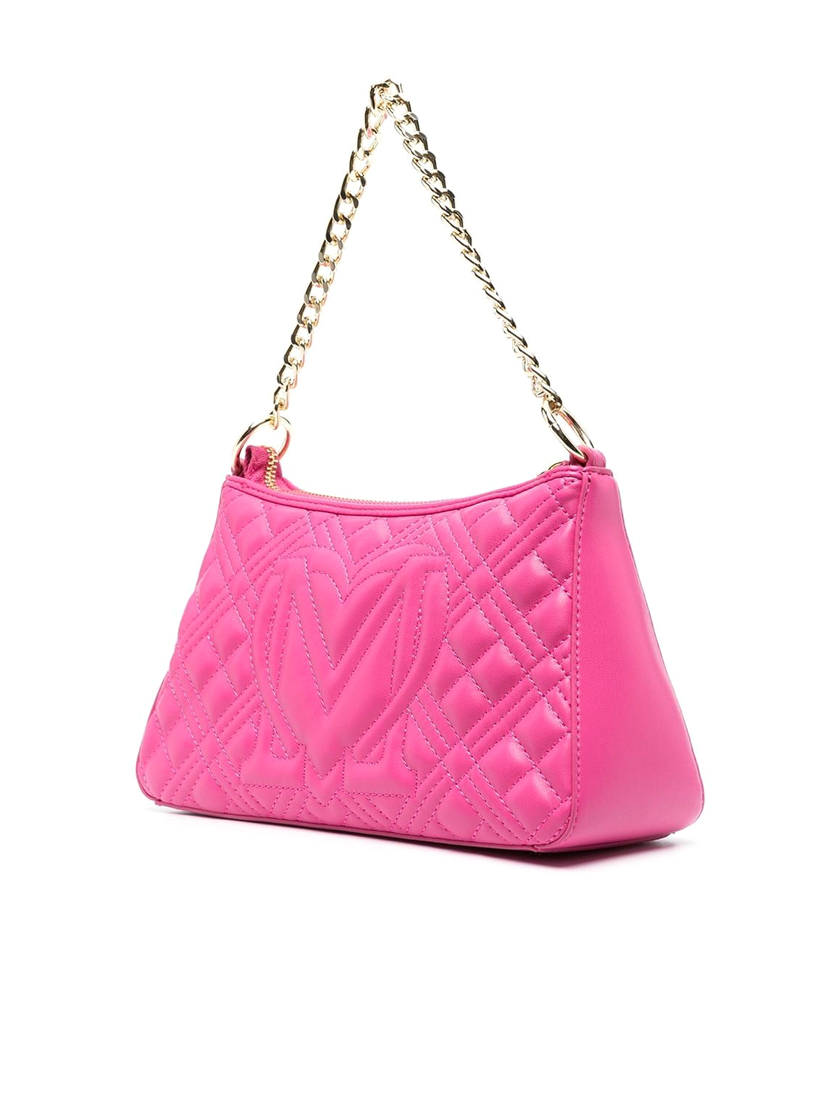 Moschino mini M crocodile-effect bag Rosa