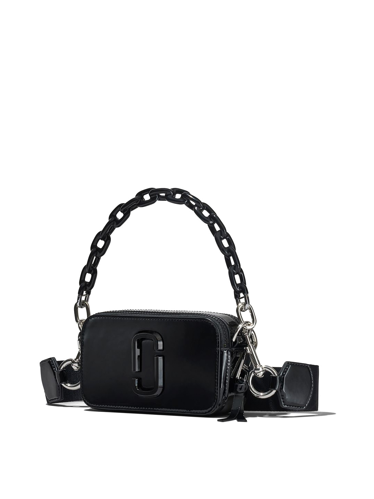 Marc Jacobs The Snapshot Leather Crossbody Bag - Black