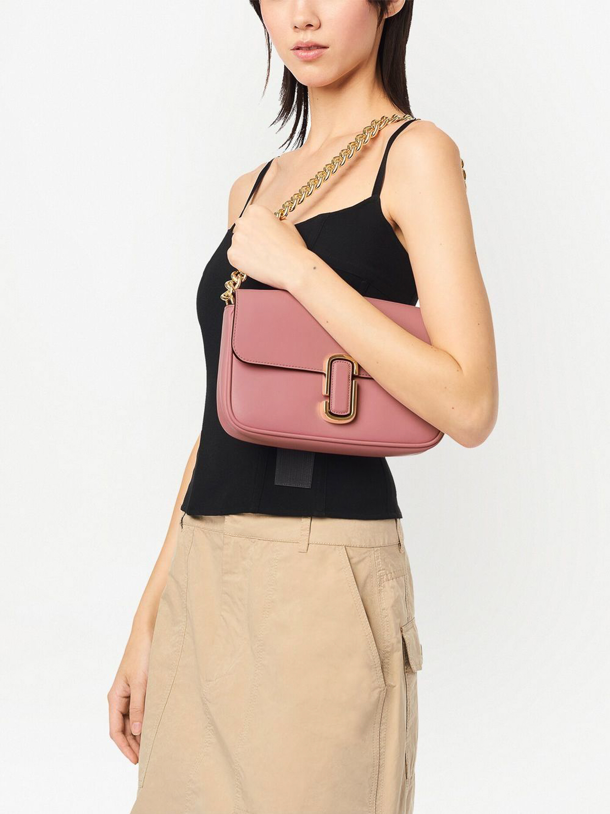 Marc Jacobs Chain-link detailed leather bag with logo