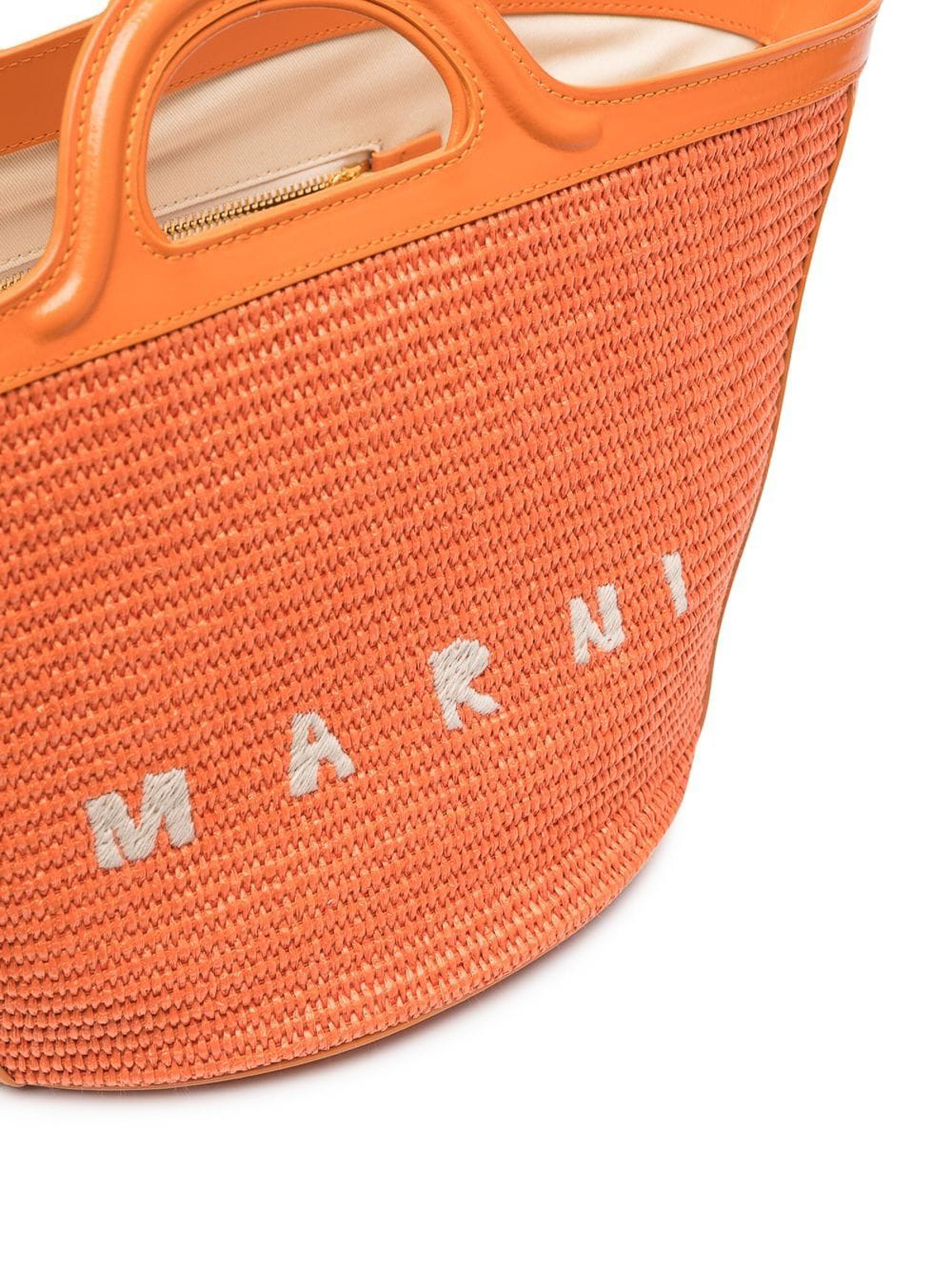 Marni Tropicalia Small Bag in Raffia and Leather