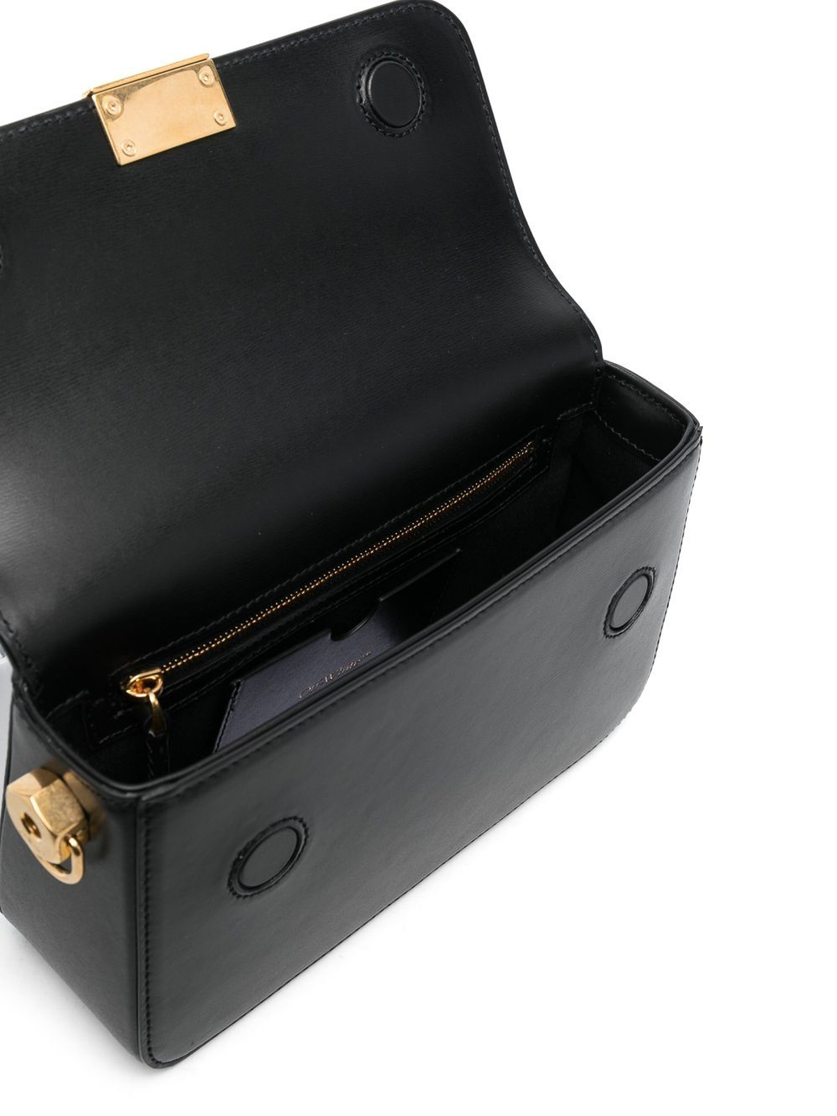 Shop Off-white Binder Clip Leather Bag In Black