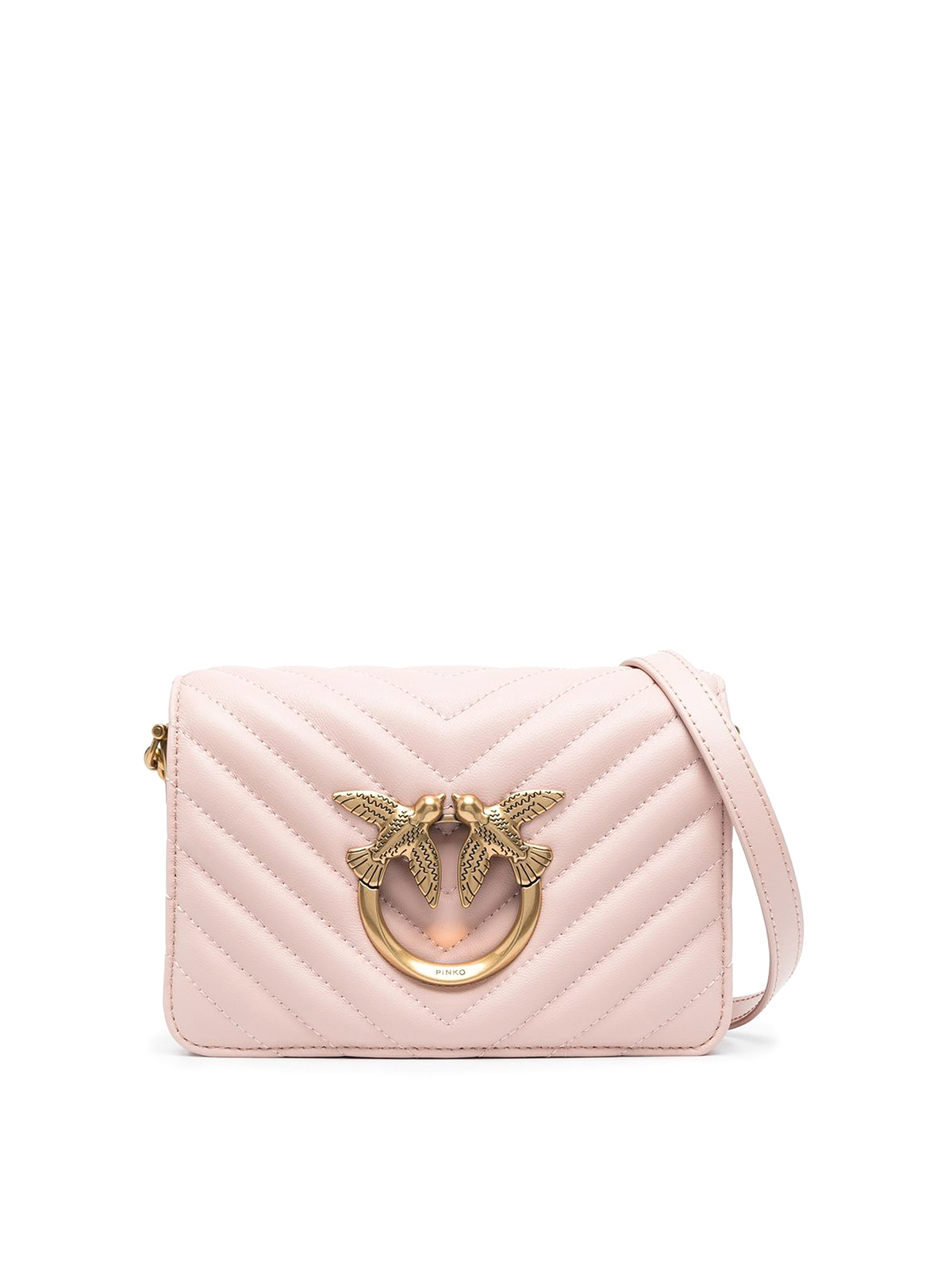 Pinko Love Lady Puff Classic Leather Bag In Pink