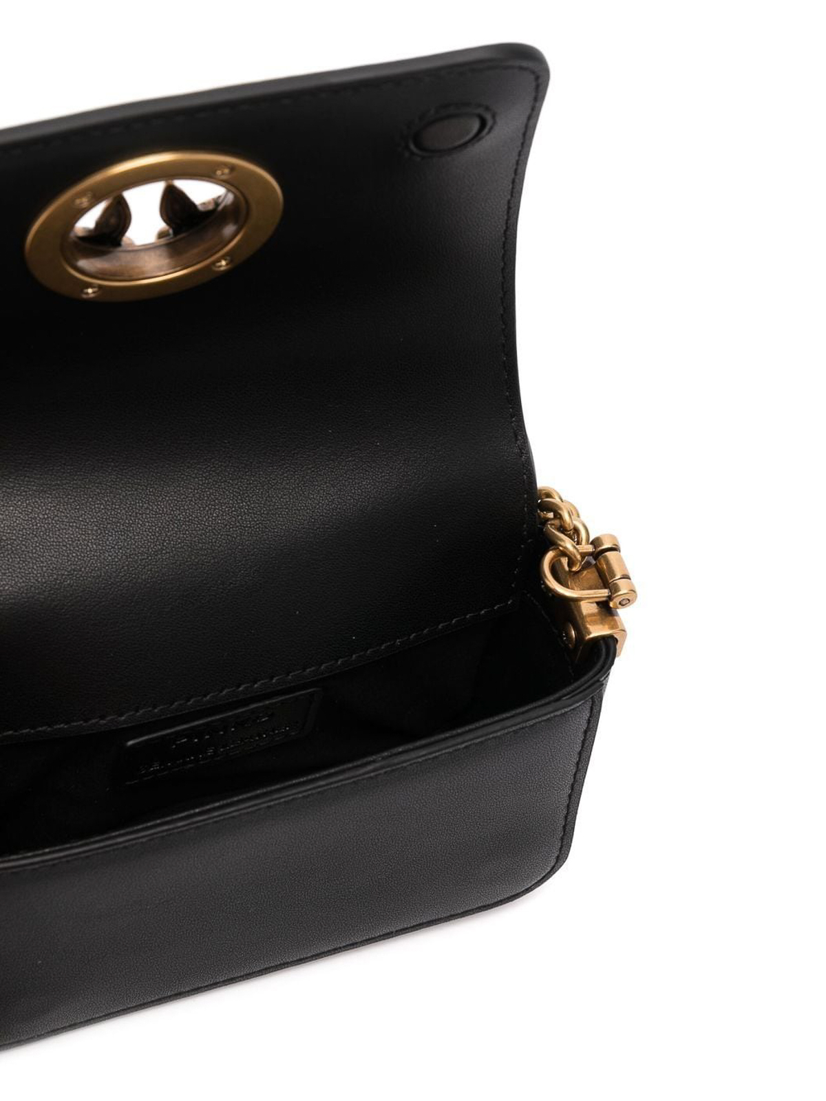 ★LOW CLASSIC★ LEATHER MINI BAGBLACK LC257BA05BK Pinko - Leather crossbody bag black - The Corner
