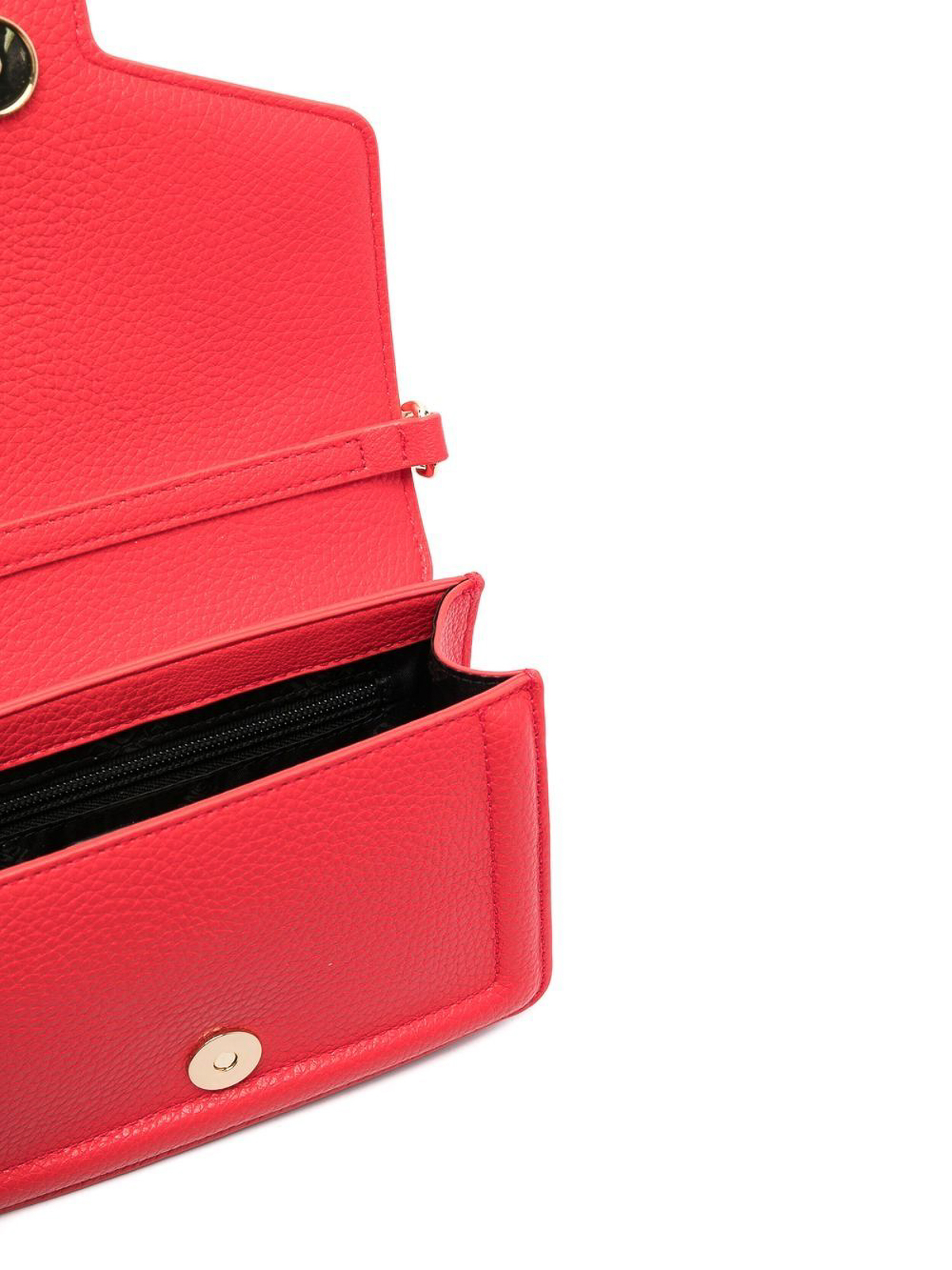 VERSACE JEANS 送料関税込 レッド チェーンクロスボディバッグ VERSACE JEANS COUTURE High Risk Red Square Star Quilted