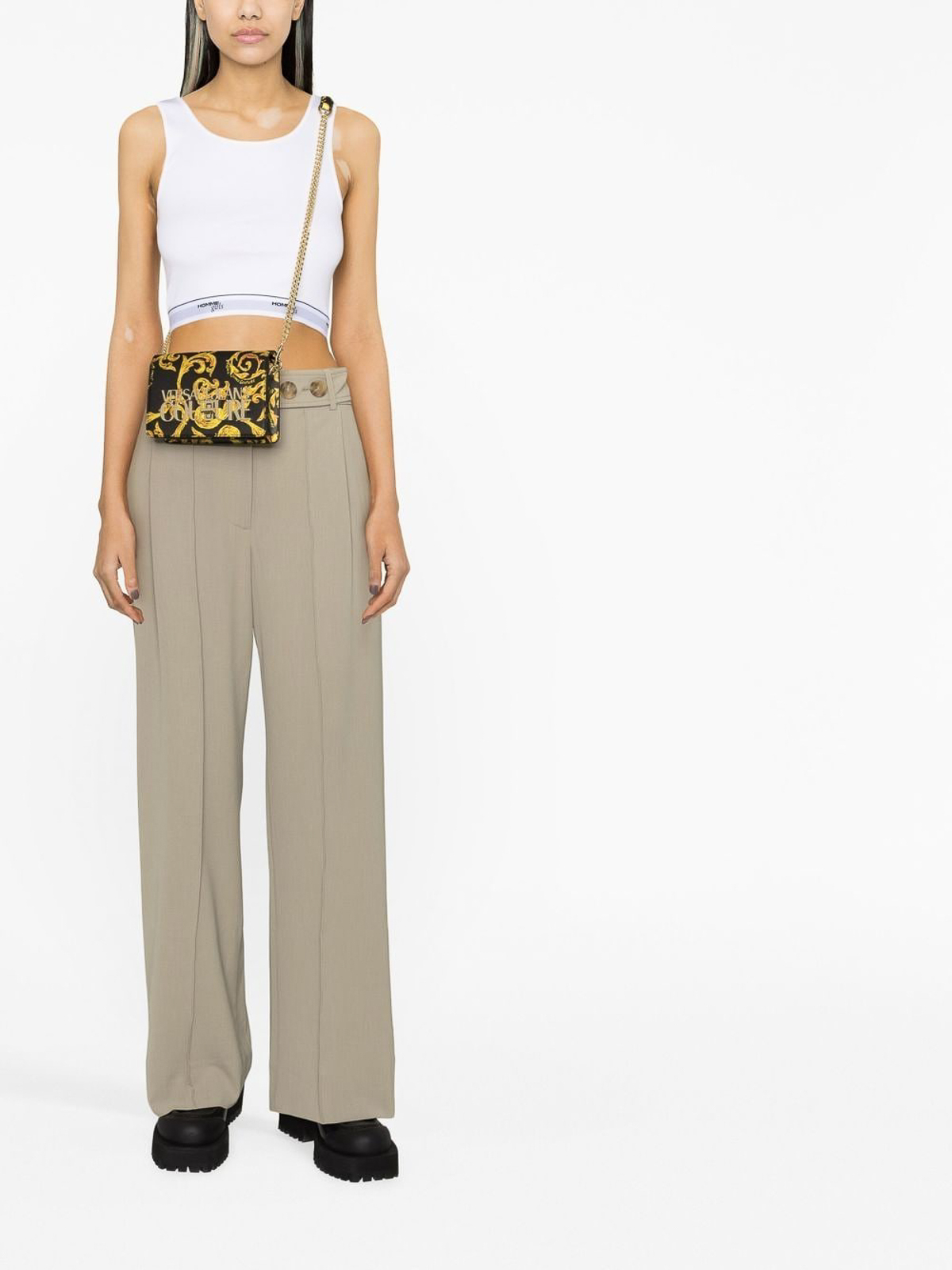 Versace Jeans Couture Logo-plaque bag with chain strap