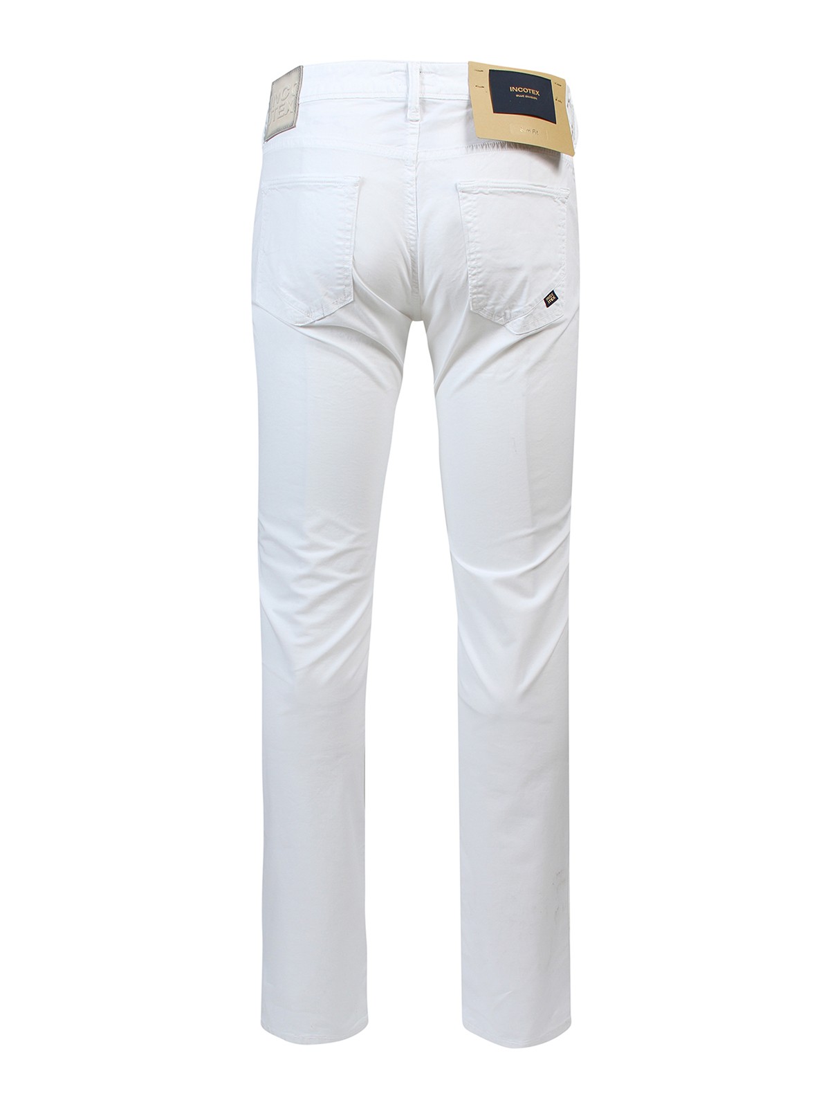 Casual trousers White Sand - Cropped cotton trousers - 22SD168345