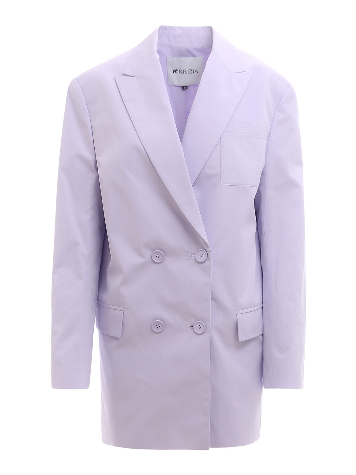 K Krizia Oversize Cotton Jacket In Púrpura