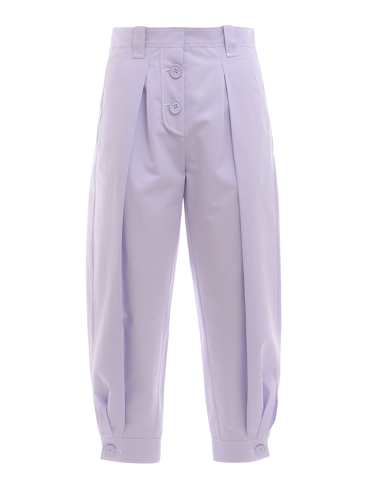 K Krizia Cotton Trouser With Pinces In Púrpura