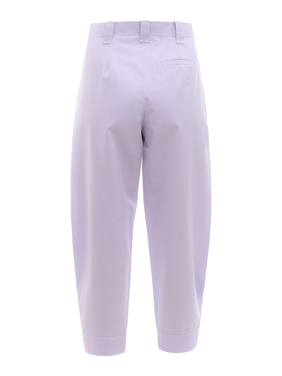 Shop K Krizia Cotton Trouser With Pinces In Púrpura