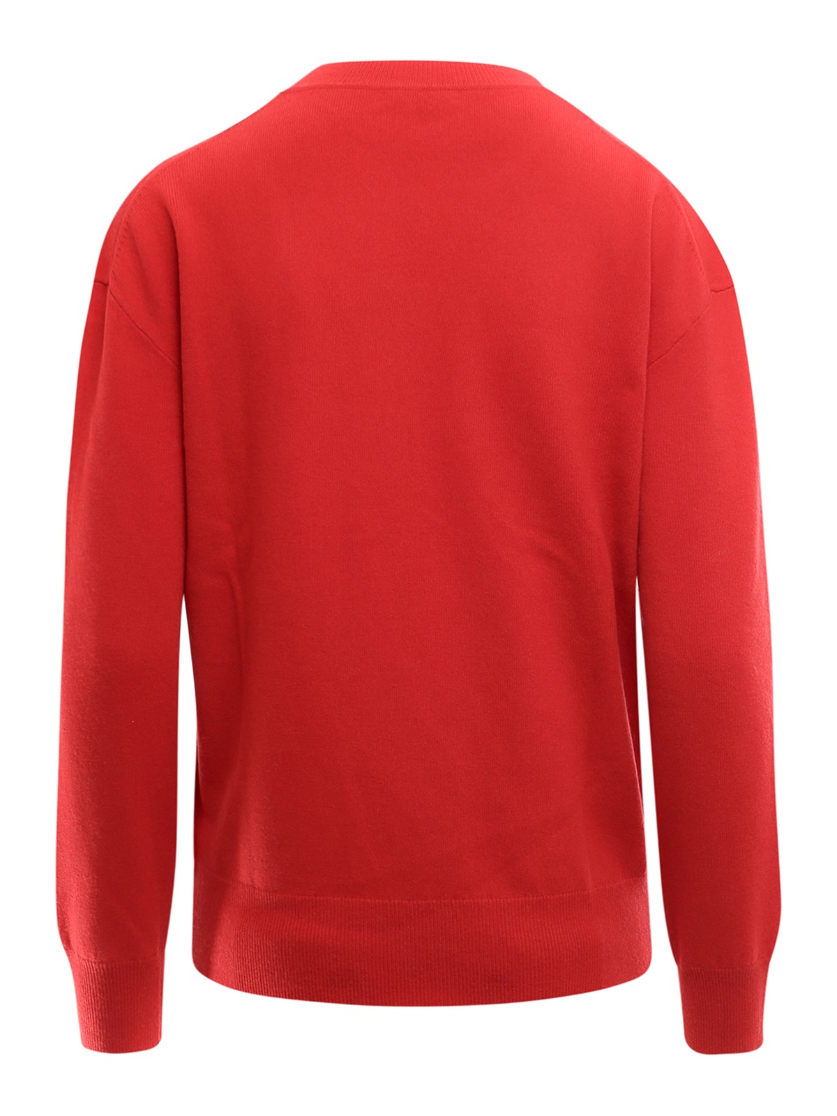 Shop K Krizia Wool Sweater With Front Embroidery In Rojo