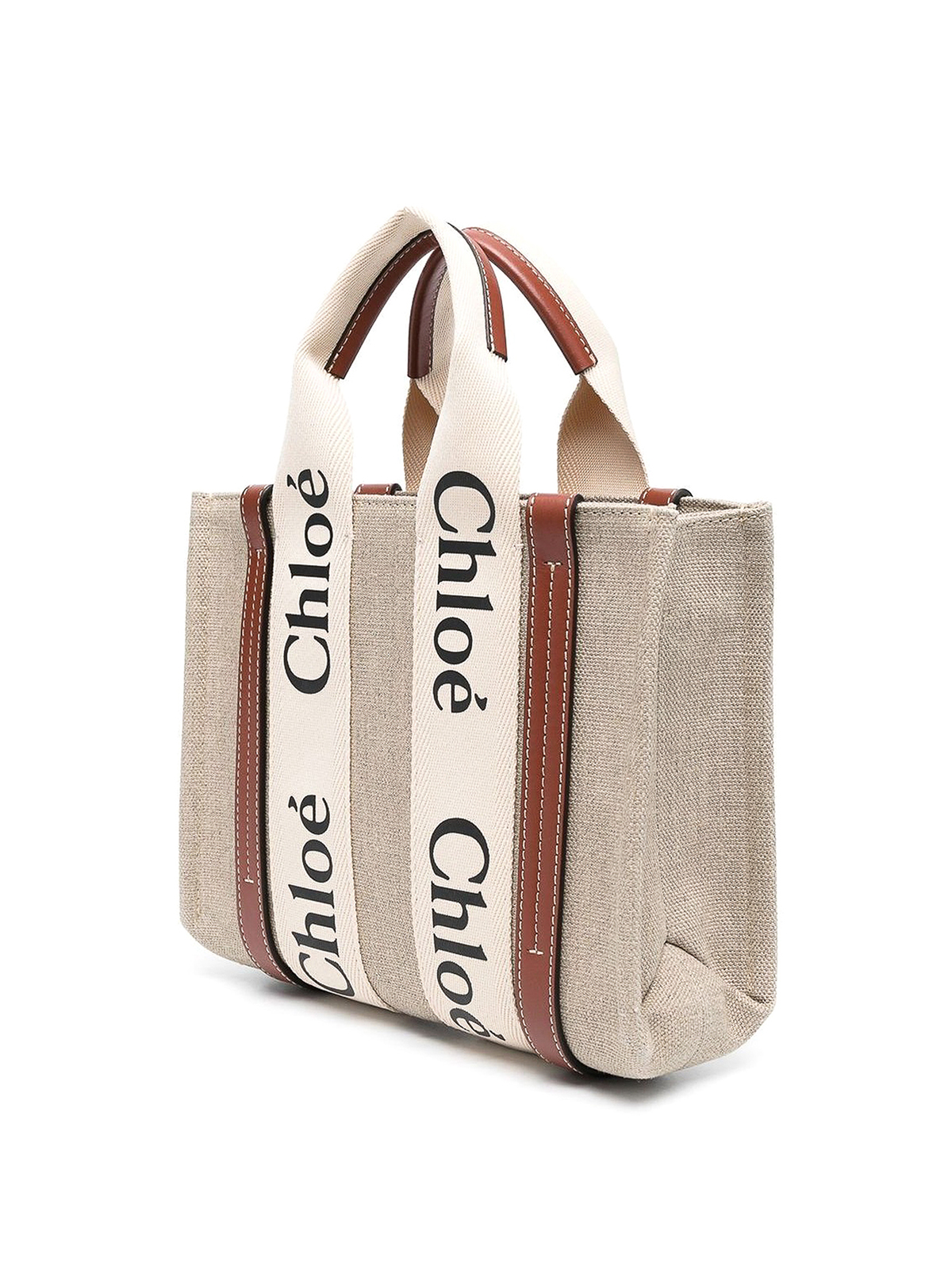 Shop Chloé Small Woody Tote In Beige