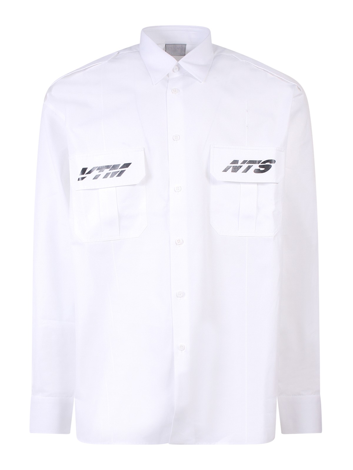 Vts Graphics Shirts Vtmnts - Cotton shirt with frontal logo - VL12SH250W5109WHITE