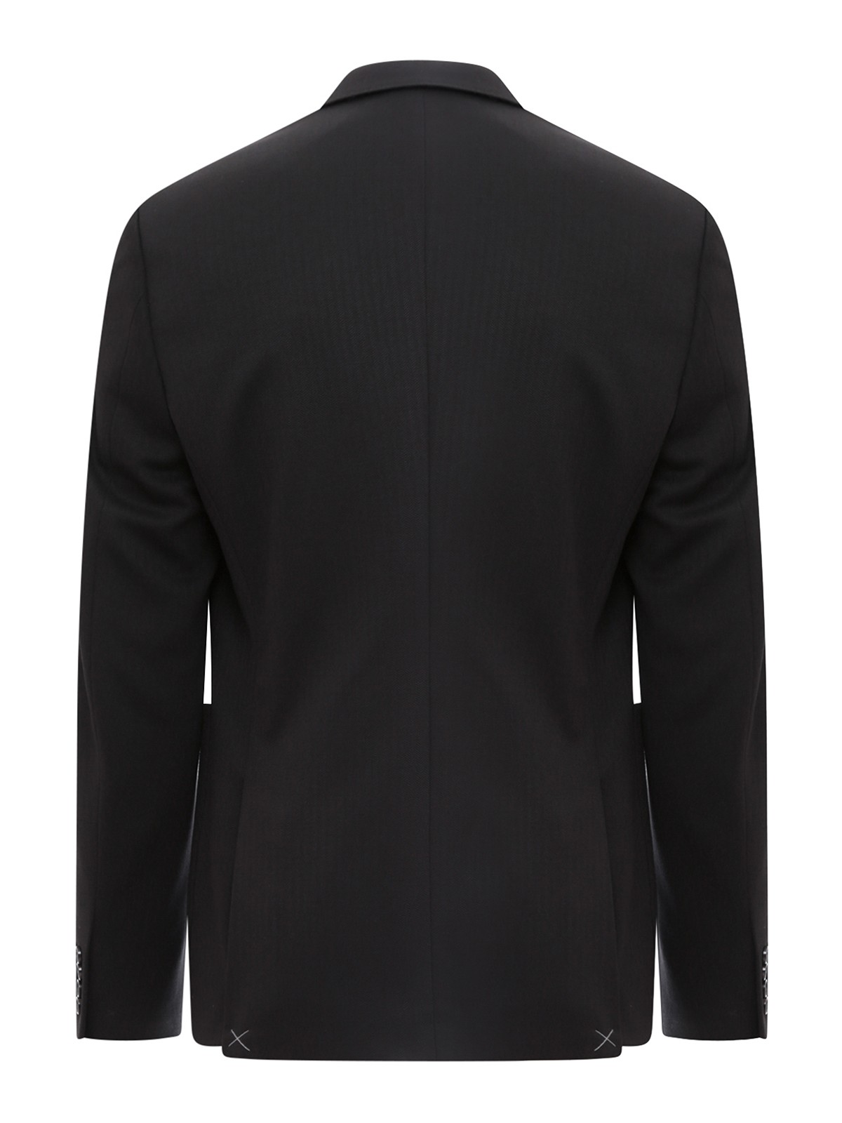 Shop Dolce & Gabbana Viscose Blazer With Embroidered Logo Patch In Black