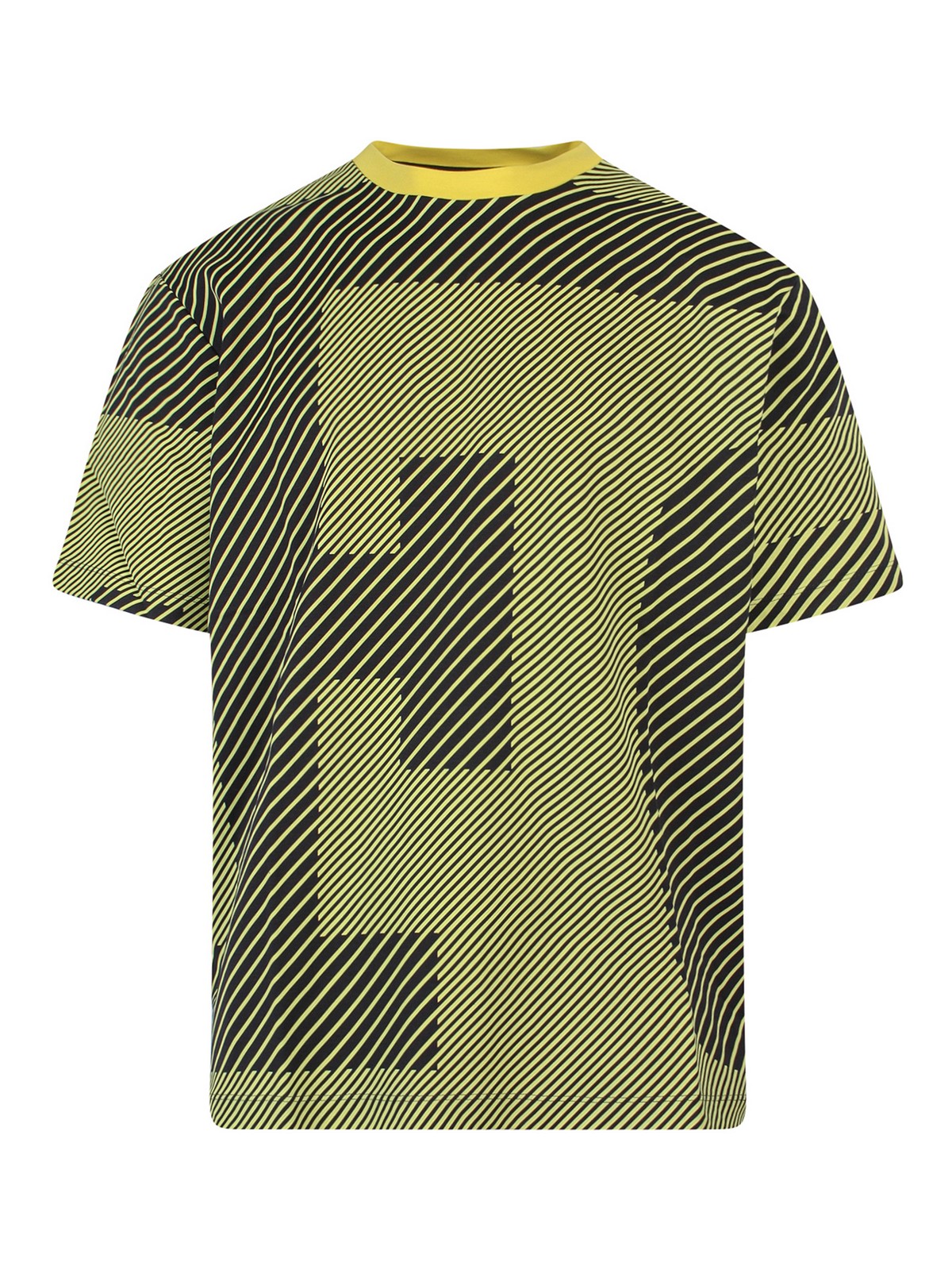 Shop Ferrari Cotton T-shirt With Water-based Print In Yellow