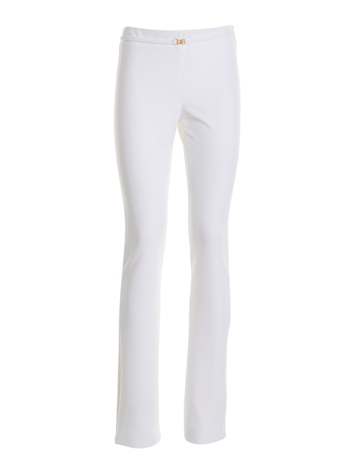 Blumarine Skinny Trousers With Slits In White