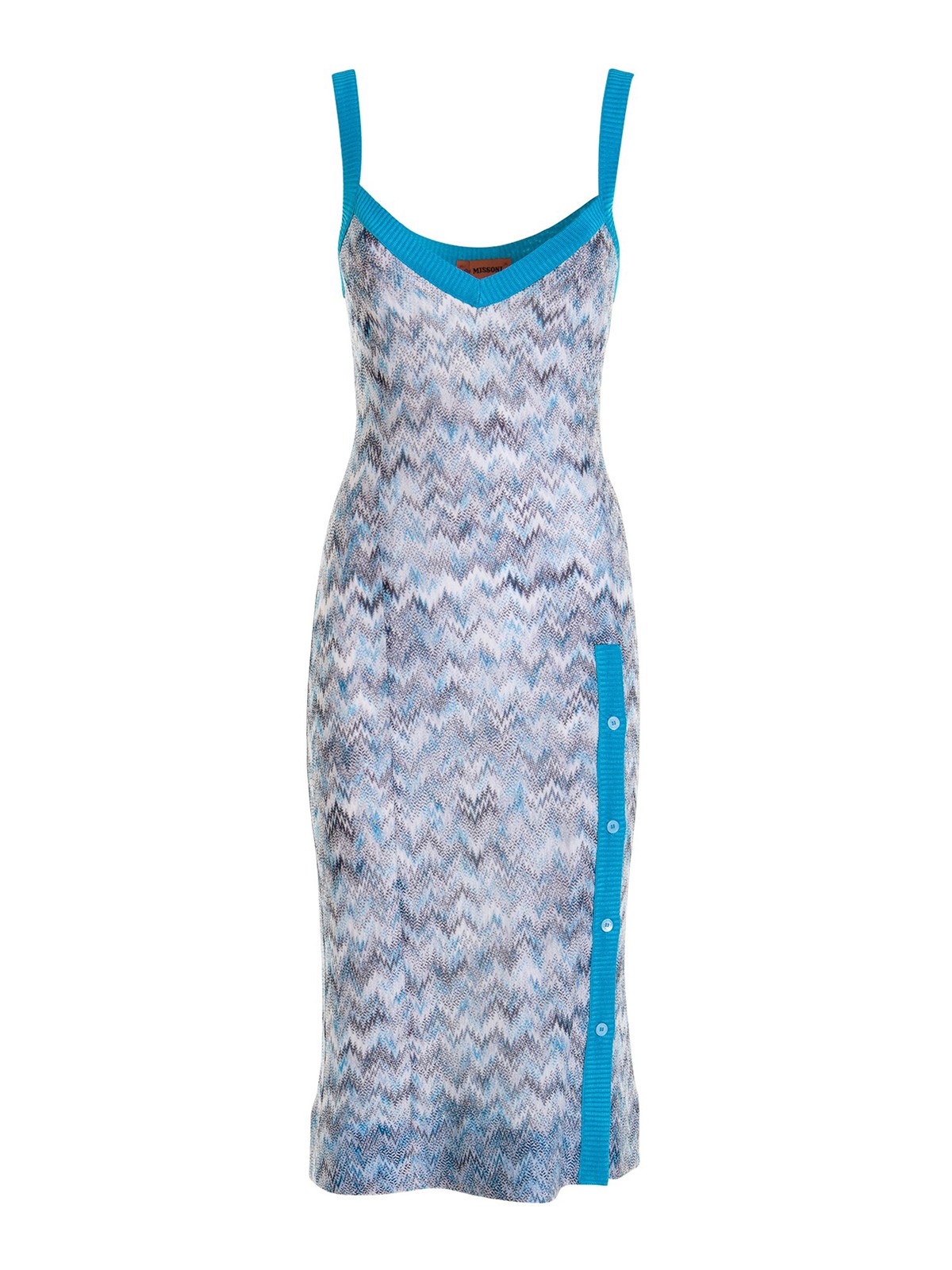 Missoni Knitted Dress With Slit In White