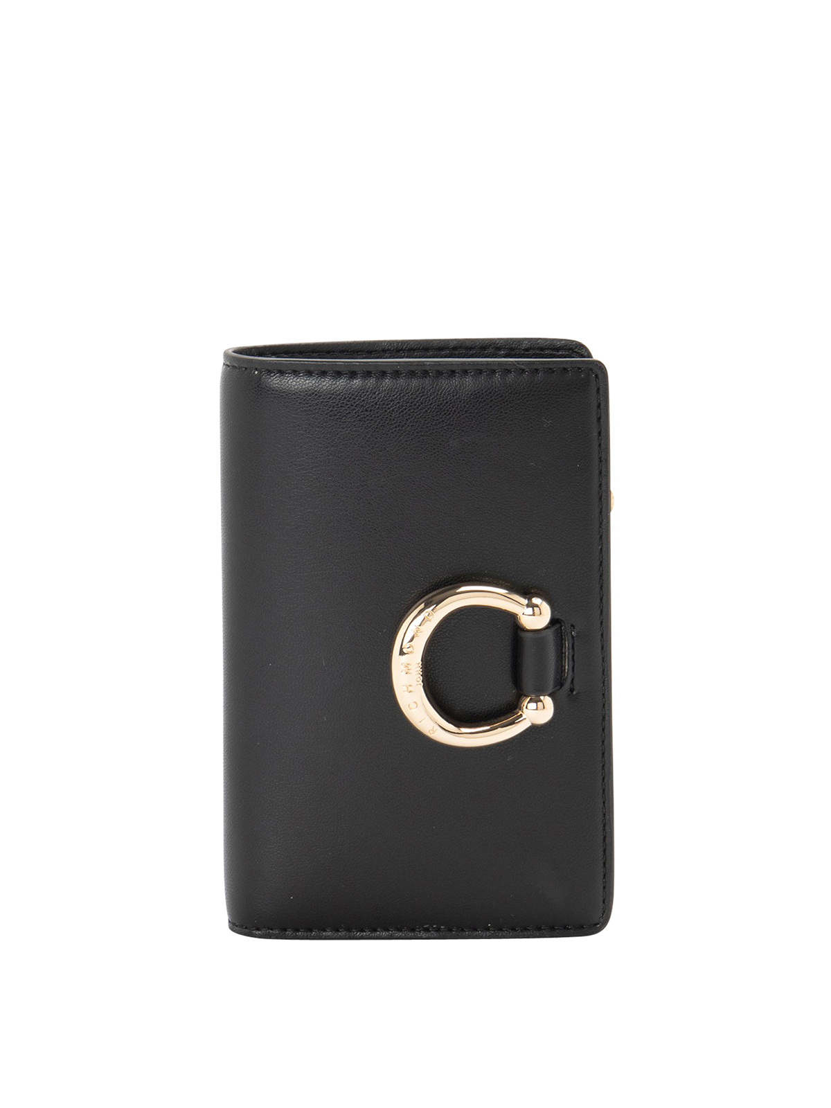 John Richmond Leather Wallet With Logo Hardware In Black