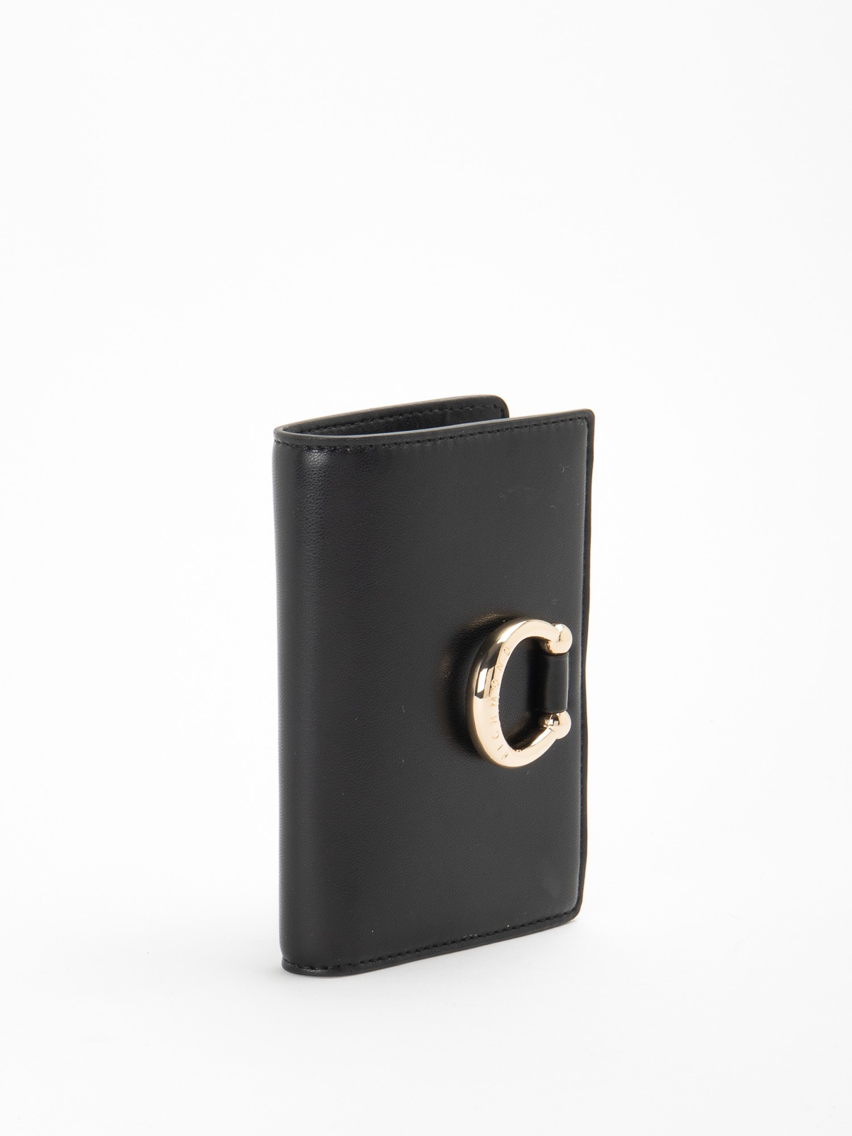 Shop John Richmond Leather Wallet With Logo Hardware In Black
