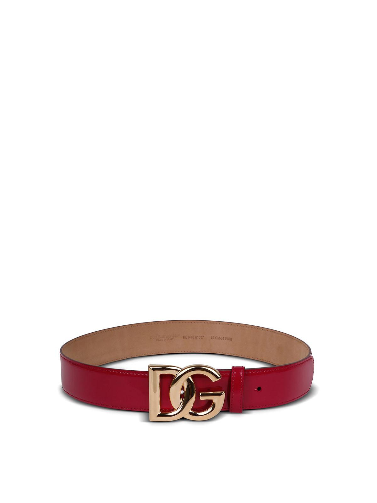 Dolce & Gabbana Belt With Crossed Dg Logo In Pink