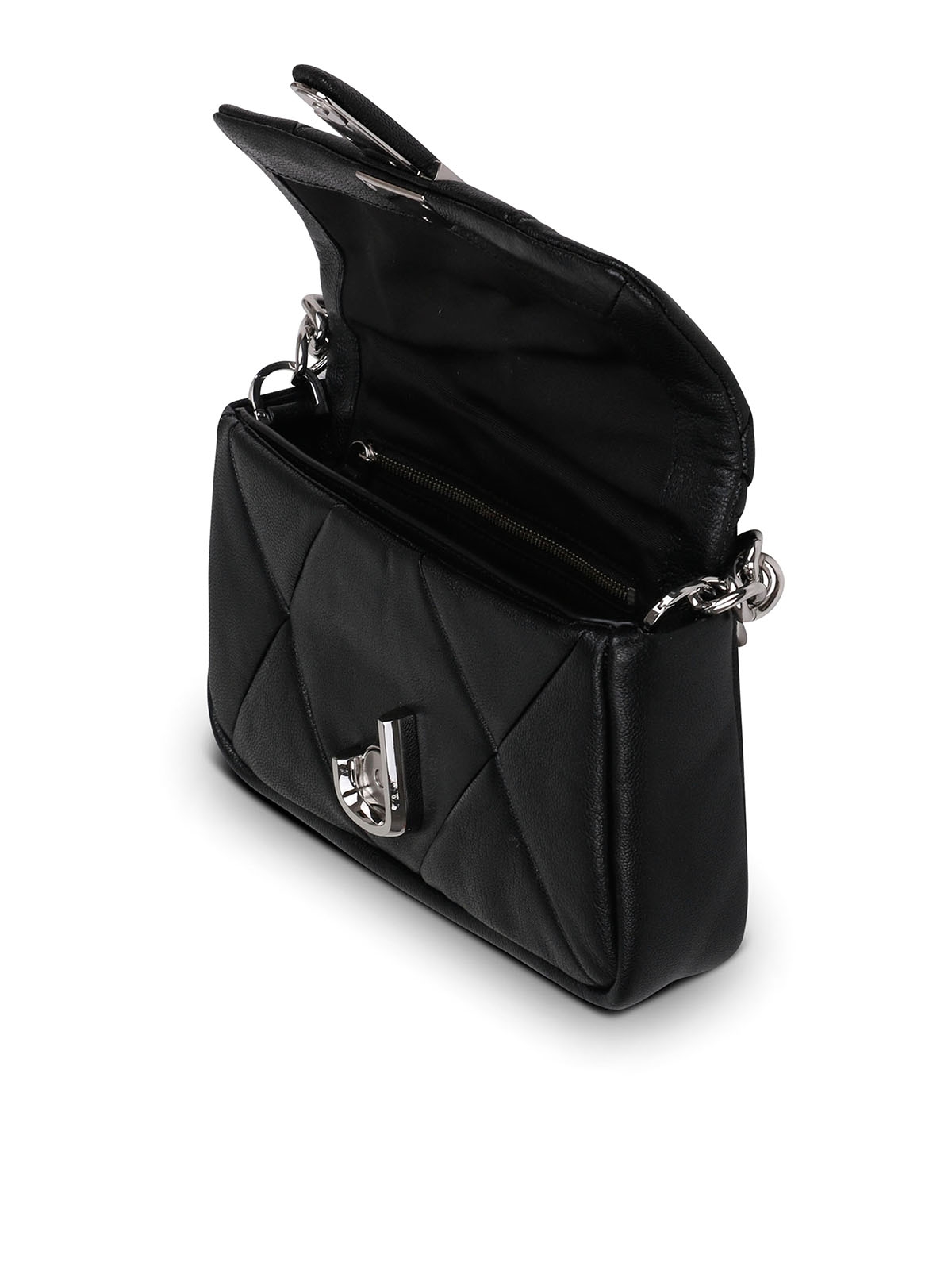 Shop Marc Jacobs Diamond J Marc Shoulder Bag In Black