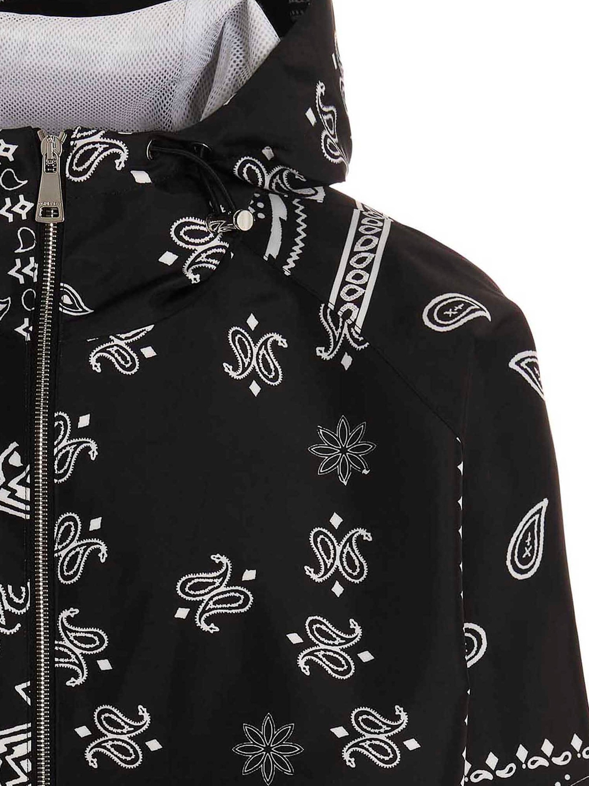 Shop Khrisjoy Windbreaker Bandana Hood Jacket In Negro