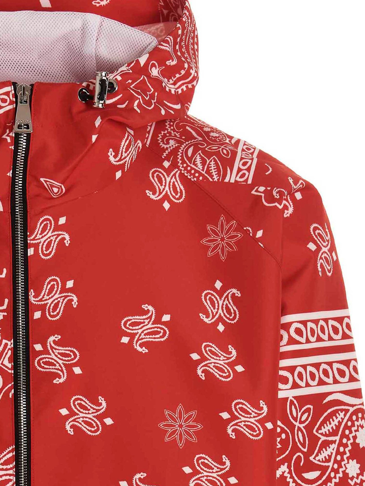 Shop Khrisjoy Windbreaker Bandana Hood Jacket In Red