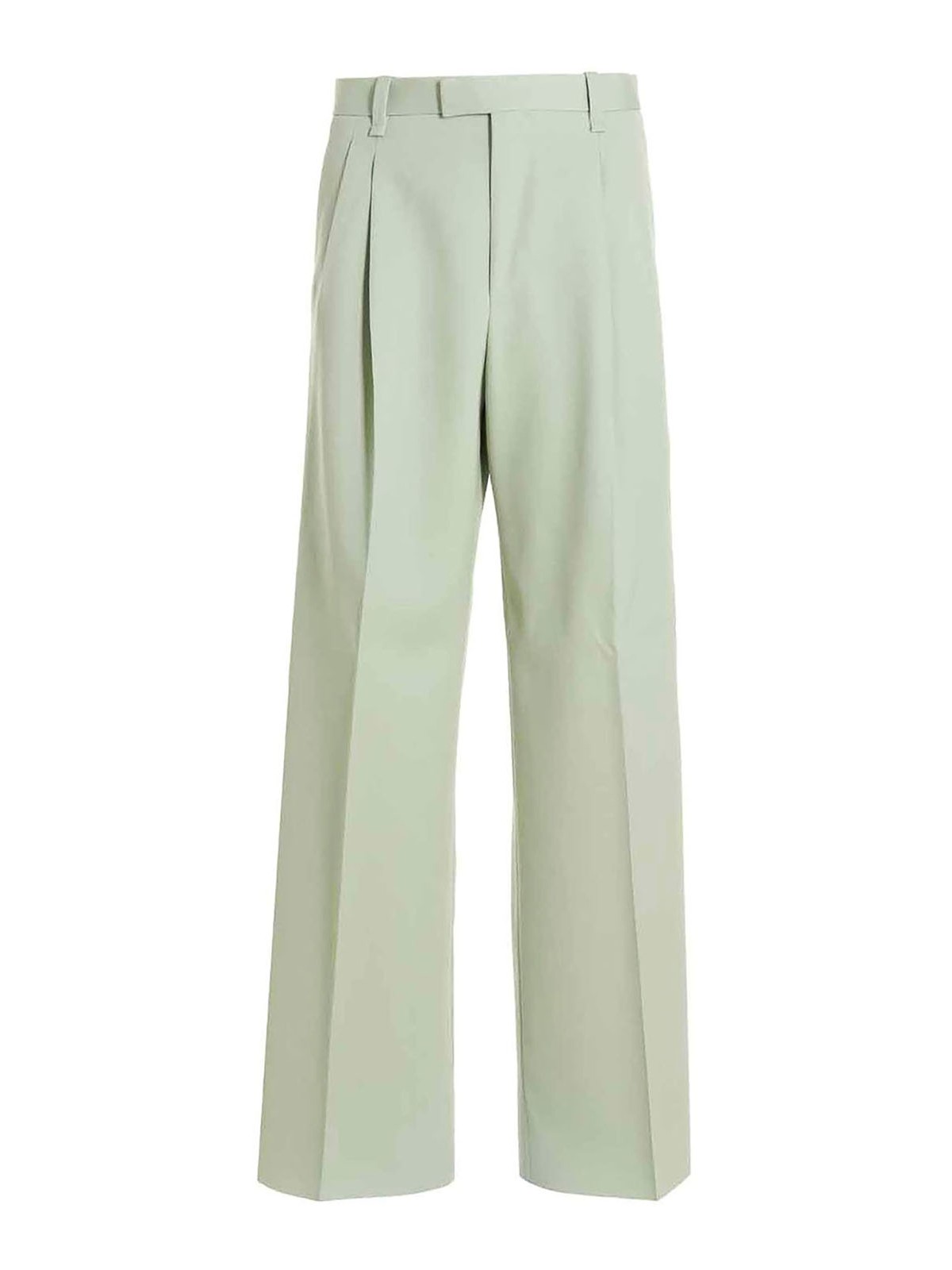 Lanvin Pants With Front Pleats In Green