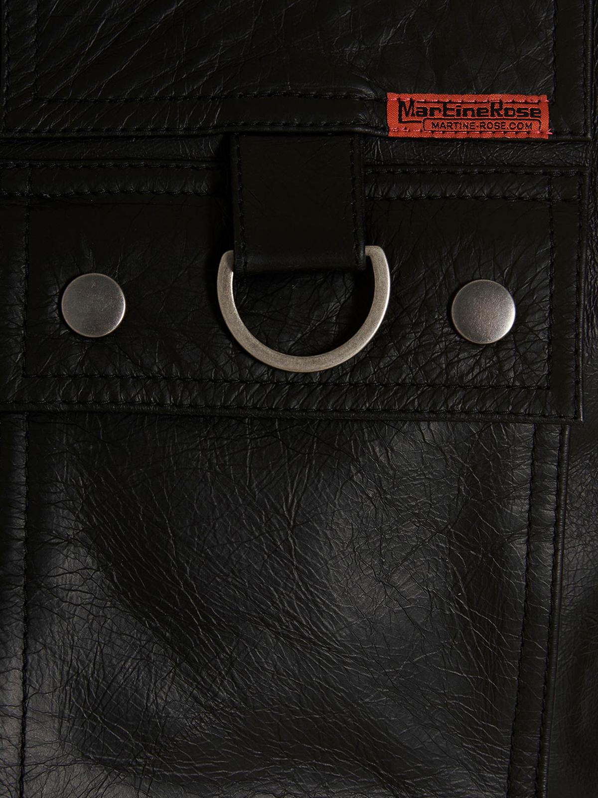 Martine Rose Leather vest. - Black - Men|MRSS23529BLACK