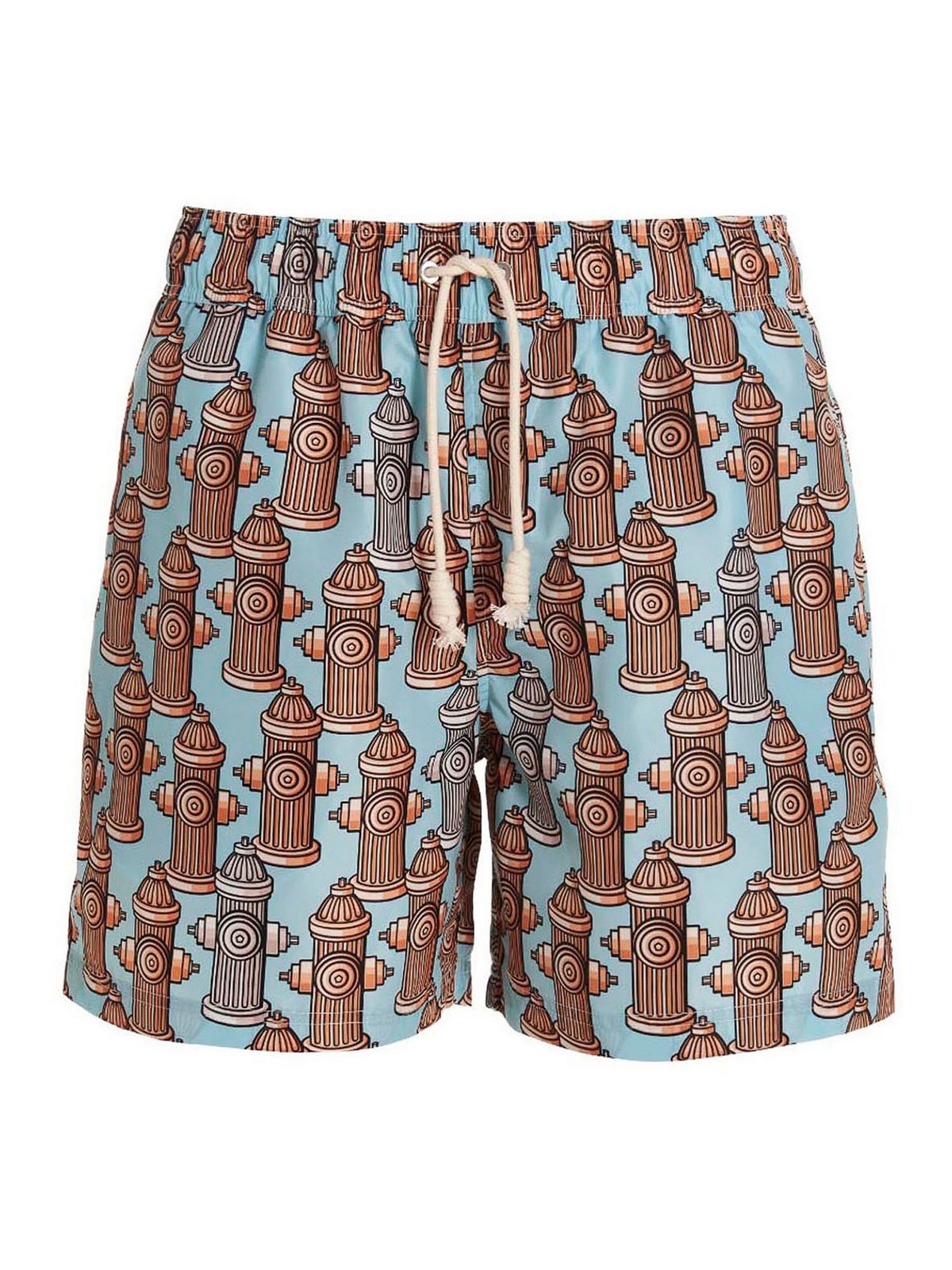 Shop Palm Angels Fire Goose Swimming Trunks In Multicolour