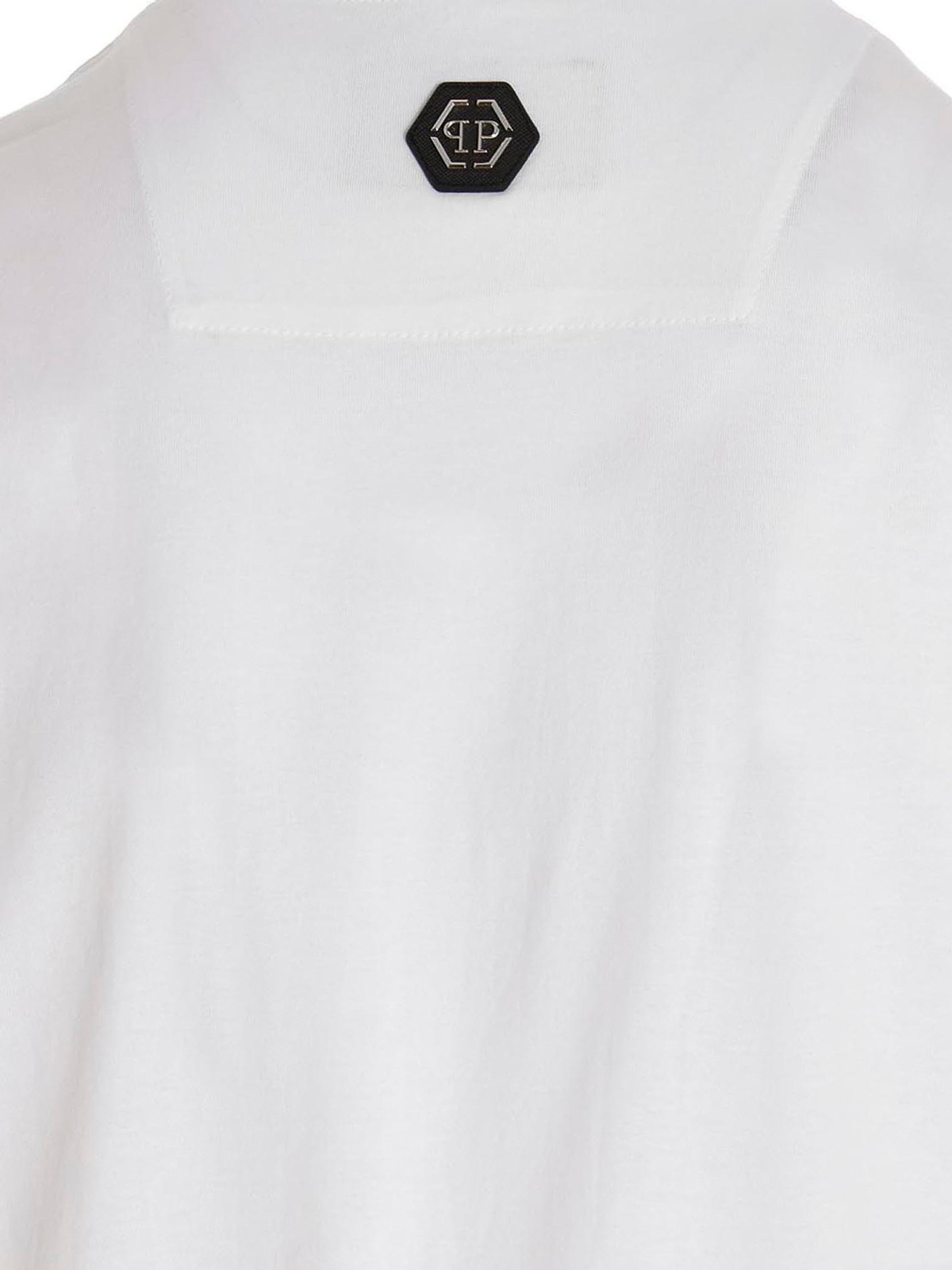 Tシャツ・カットソー PHILIPP PLEIN Men T Shirts MTK6187PJY002N01 White T-shirt Round Neck SS | Philipp Plein Outlet
