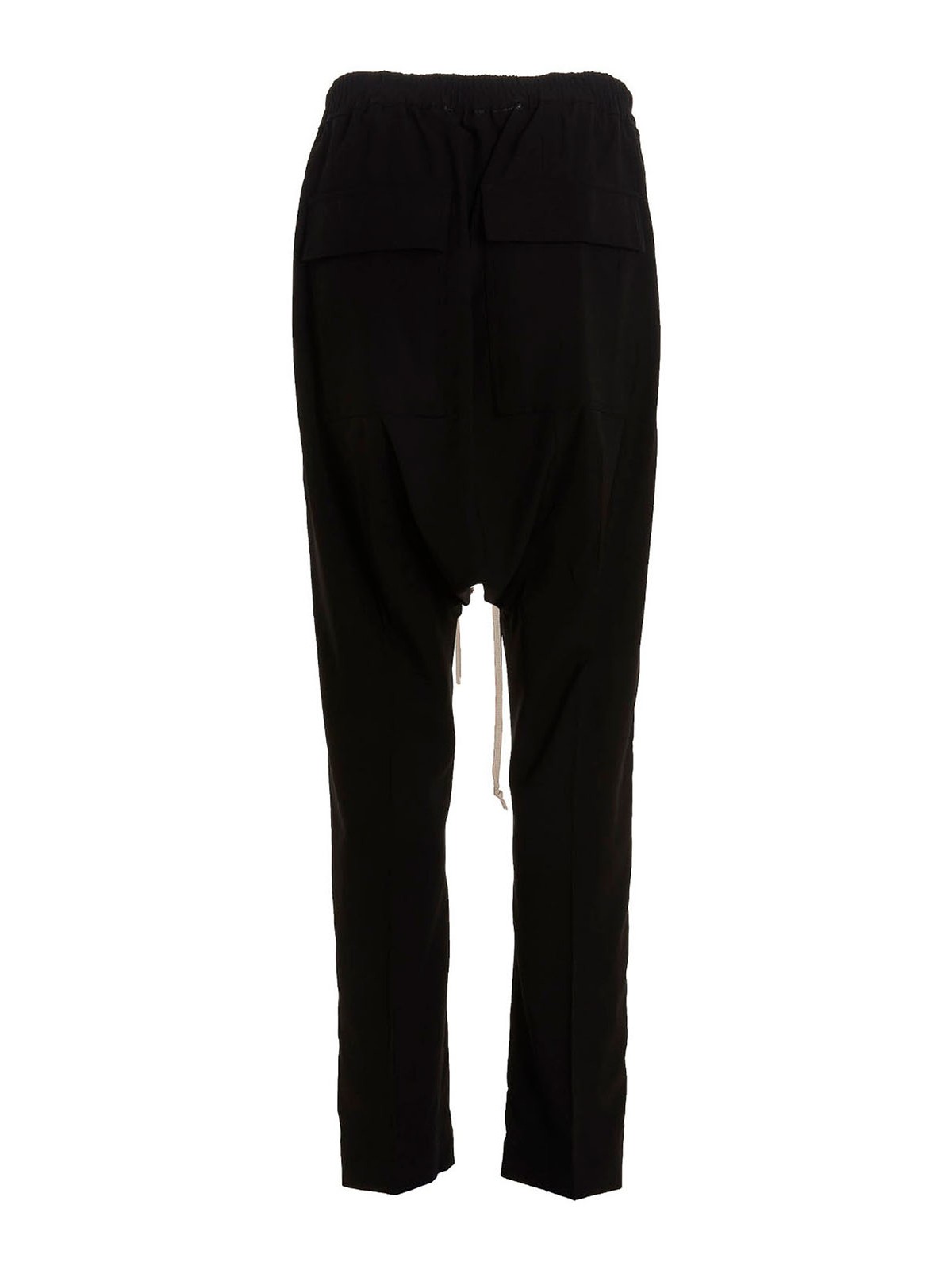 Rick Owens Drawstring long pants - Black - Men|RU01C4380WL09