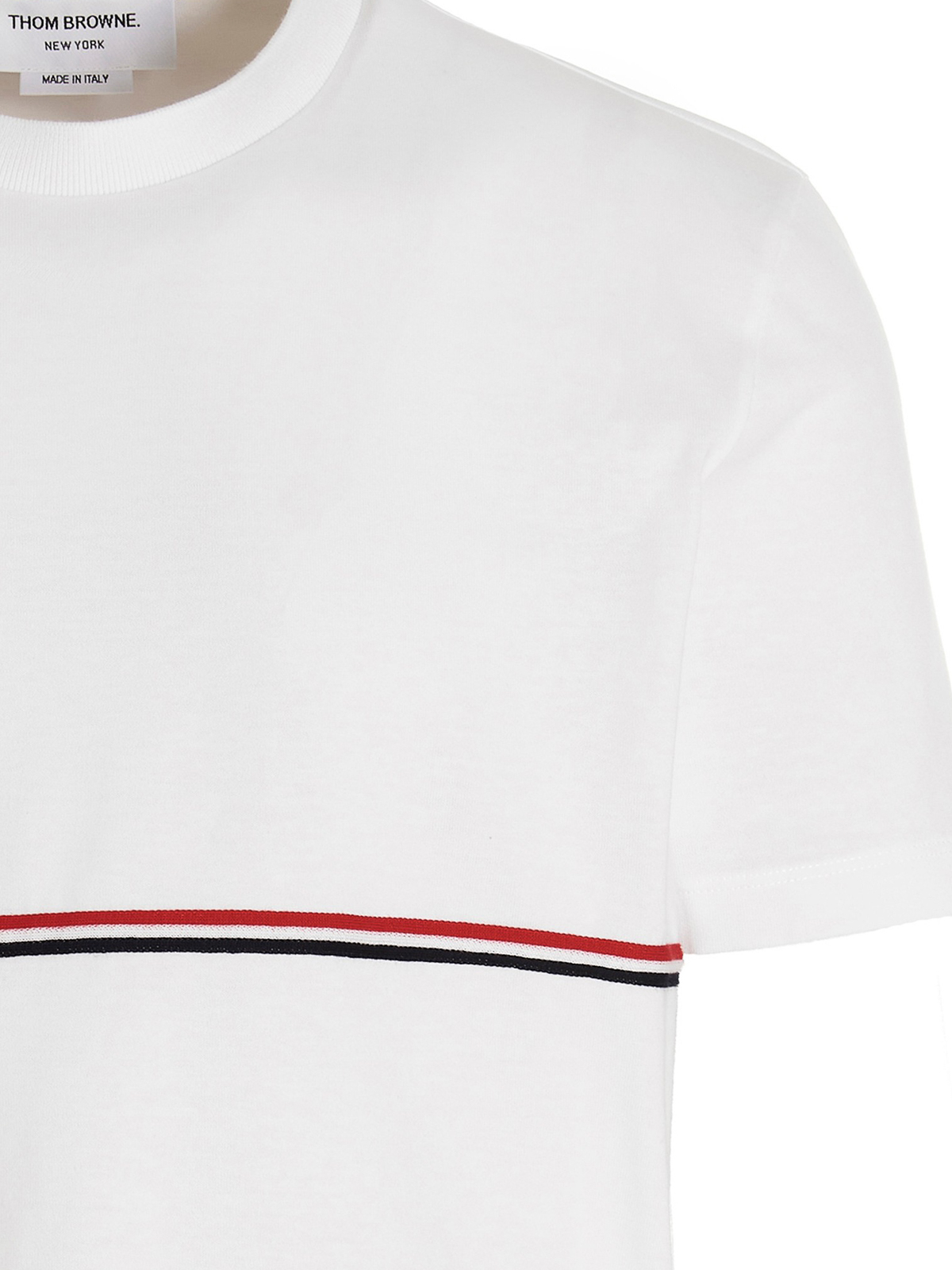Shop Thom Browne Camiseta - Rwb In White