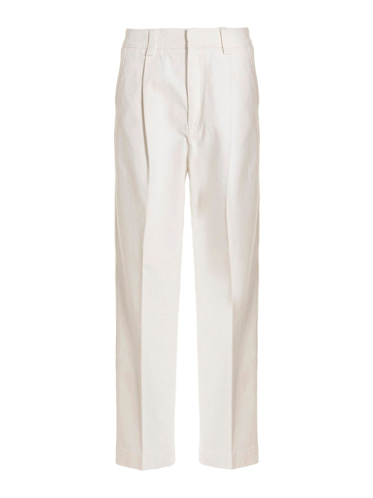 Zegna Pleated Jeans In Blanco