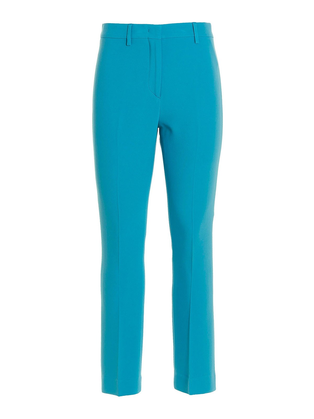 Shop Etro Pants With Pleat In Azul Claro