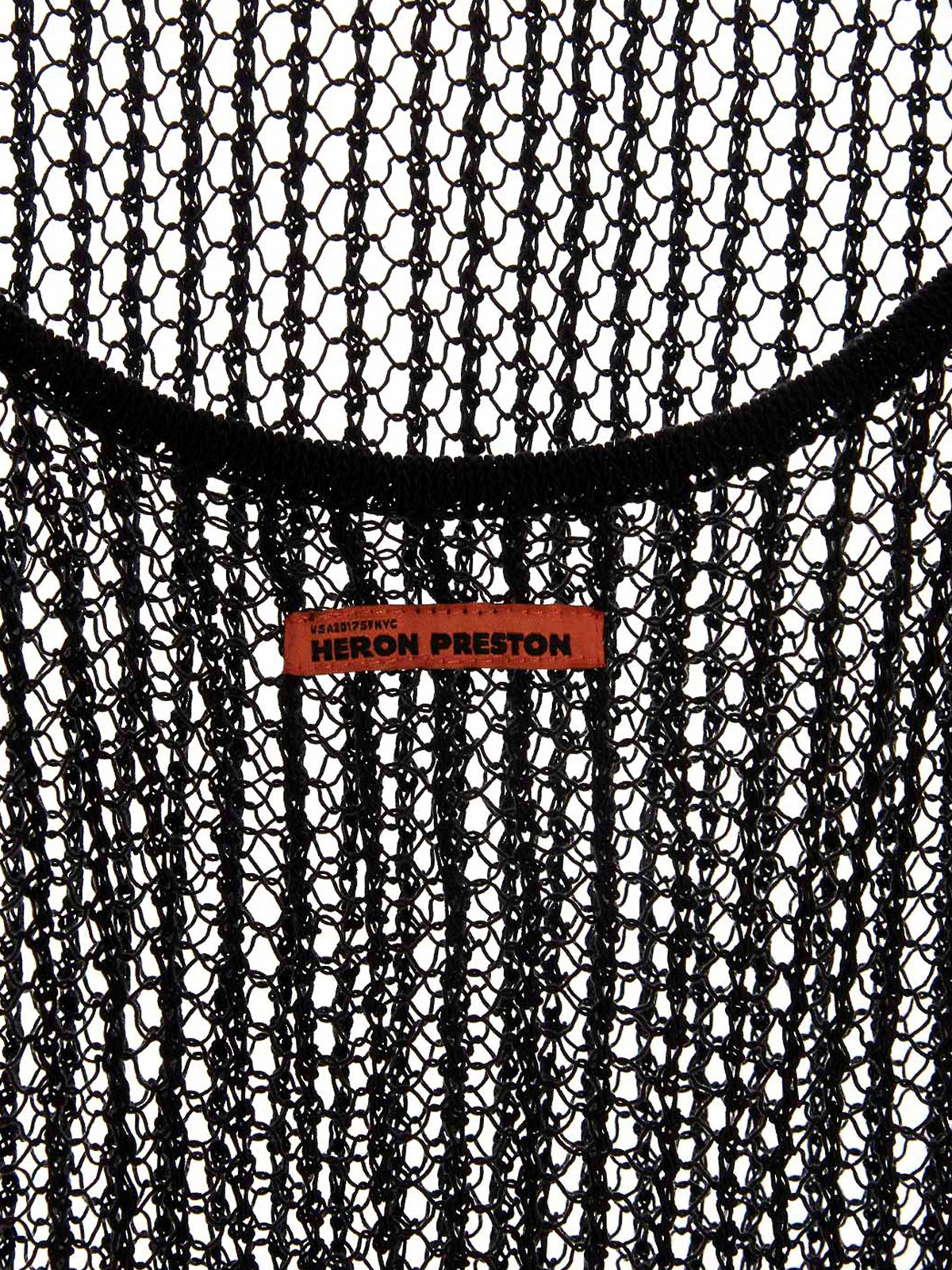 Shop Heron Preston Vestido Largo - Net Knit In Black