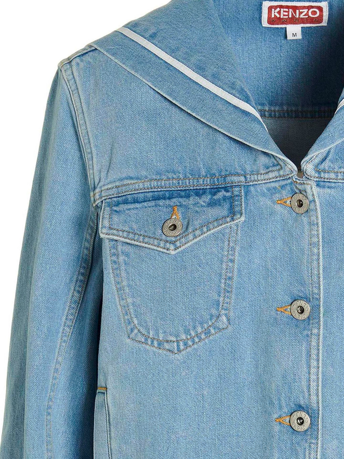 Denim jacket Kenzo - Bleach denim sailor jacket - FD52DV2386B4DB