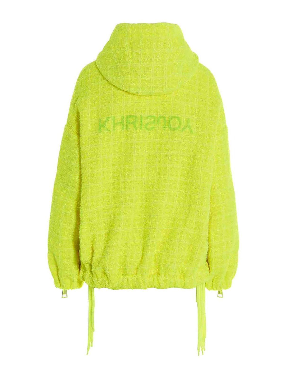 Shop Khrisjoy Chris Windbreaker Tweed Jacket In Yellow