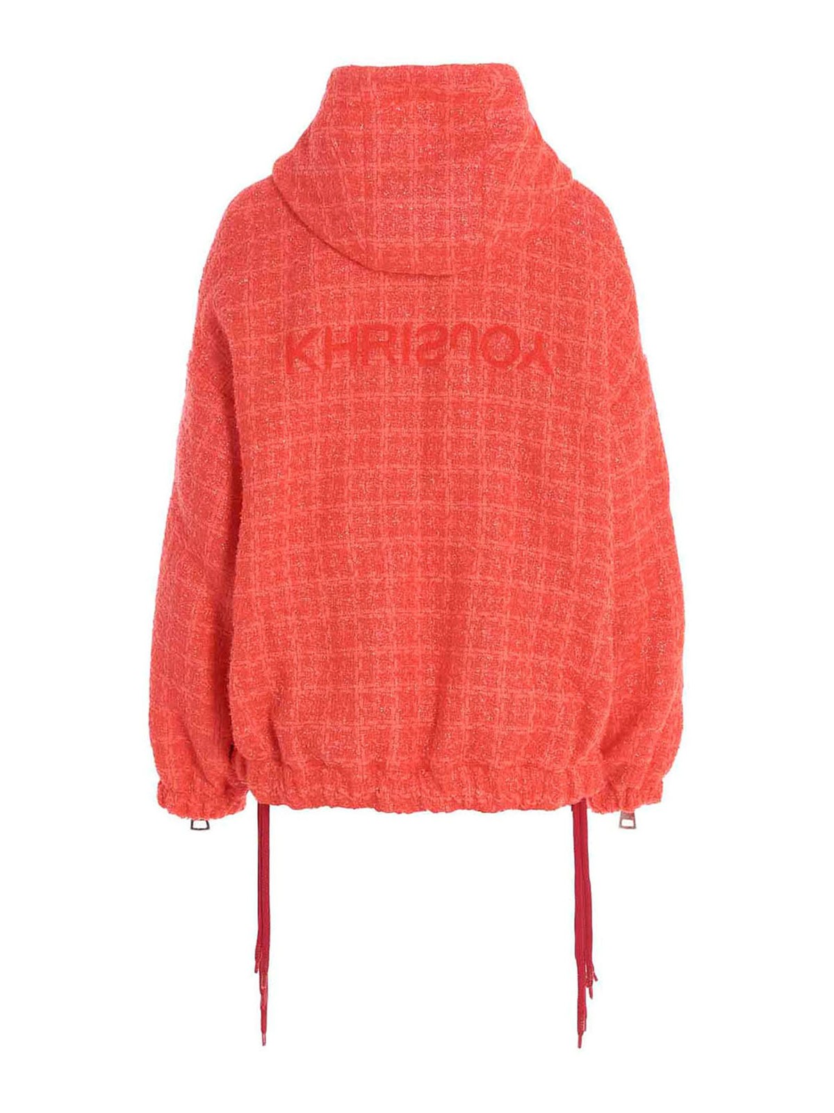 Shop Khrisjoy Chris Windbreaker Tweed Jacket In Fuchsia