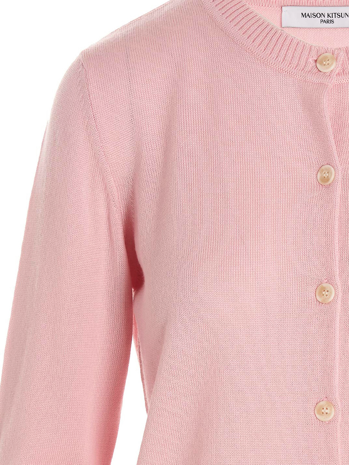 Maison Kitsuné Cardigan chillax fox - Pink|IW00528KT1036P626