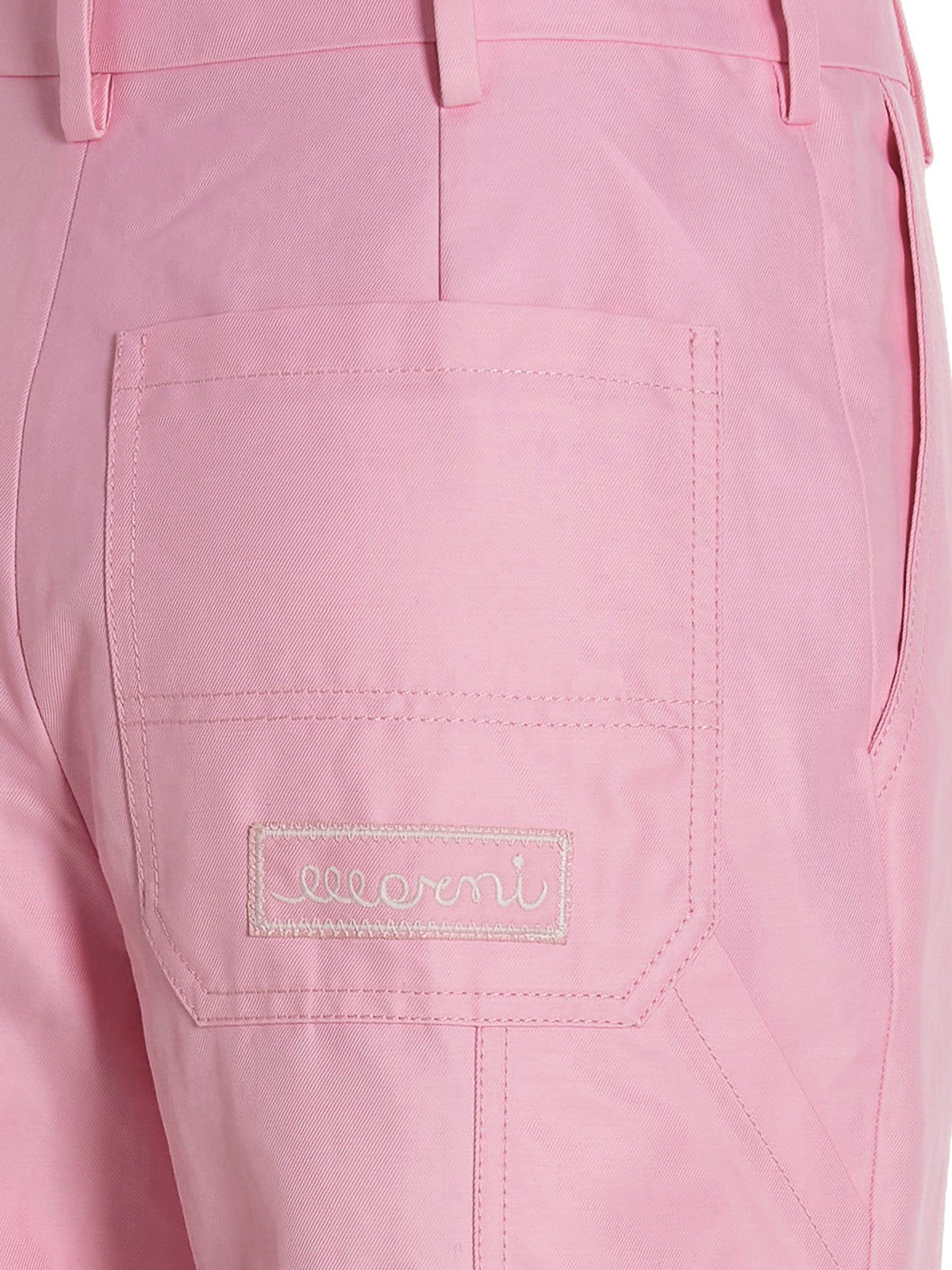 Shop Marni Logo Embroidery Pants In Pink